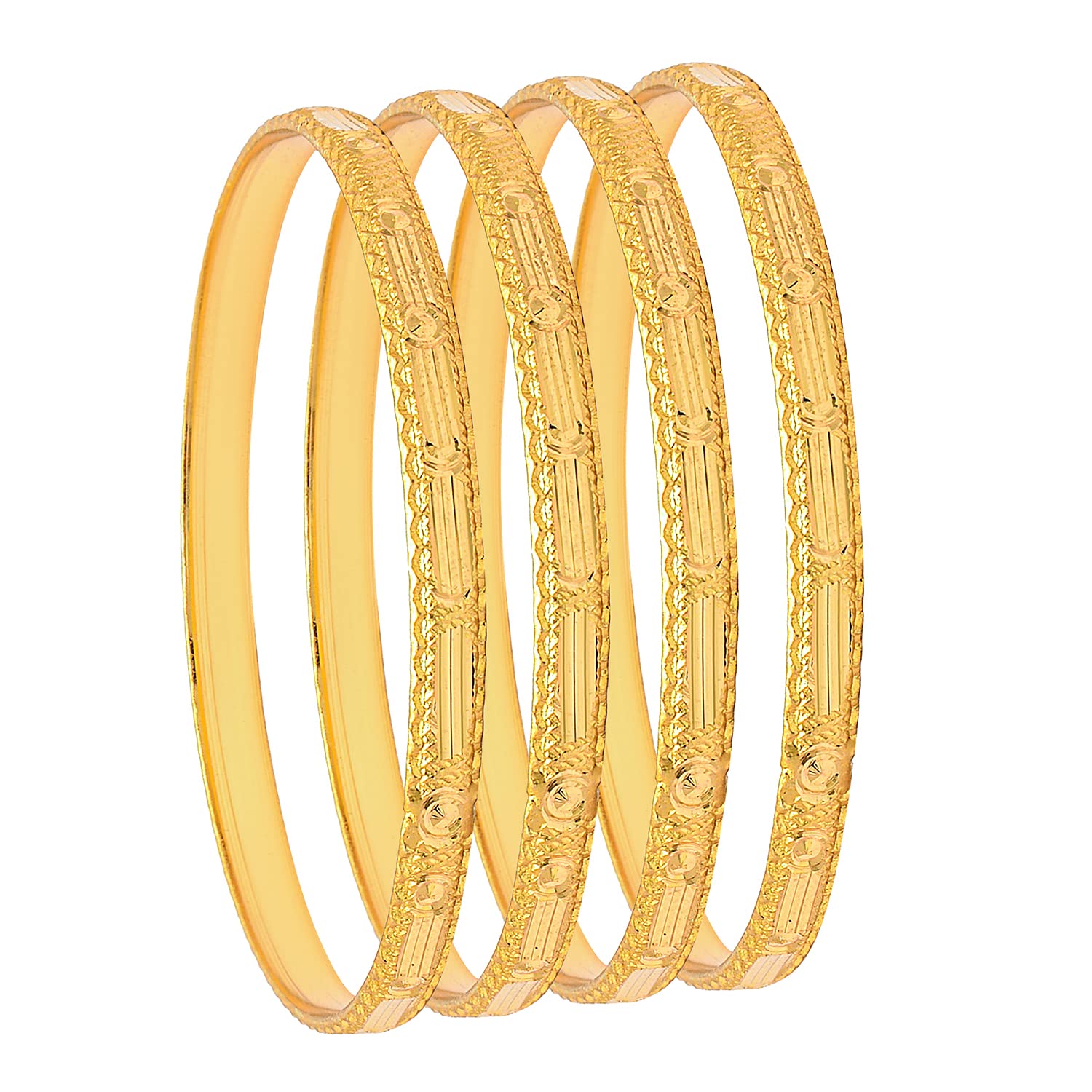 Shining Jewel - By Shivansh Fashion Gold Plated Traditional Bangles for Women (Pack of 4) SJ_3442_2.4 (B09RH3T32P) Amazon Price History, Amazon Price Tracker