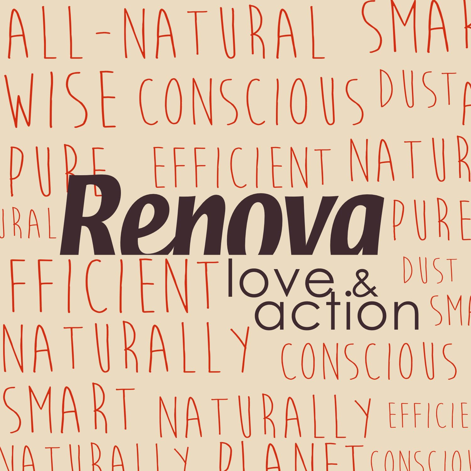 Renova Rollo de Cocina Ecológico Love & Action | 1 Rollo de Cocina Tamaño XXL | Color Kraft | Papel Certificado FSC®