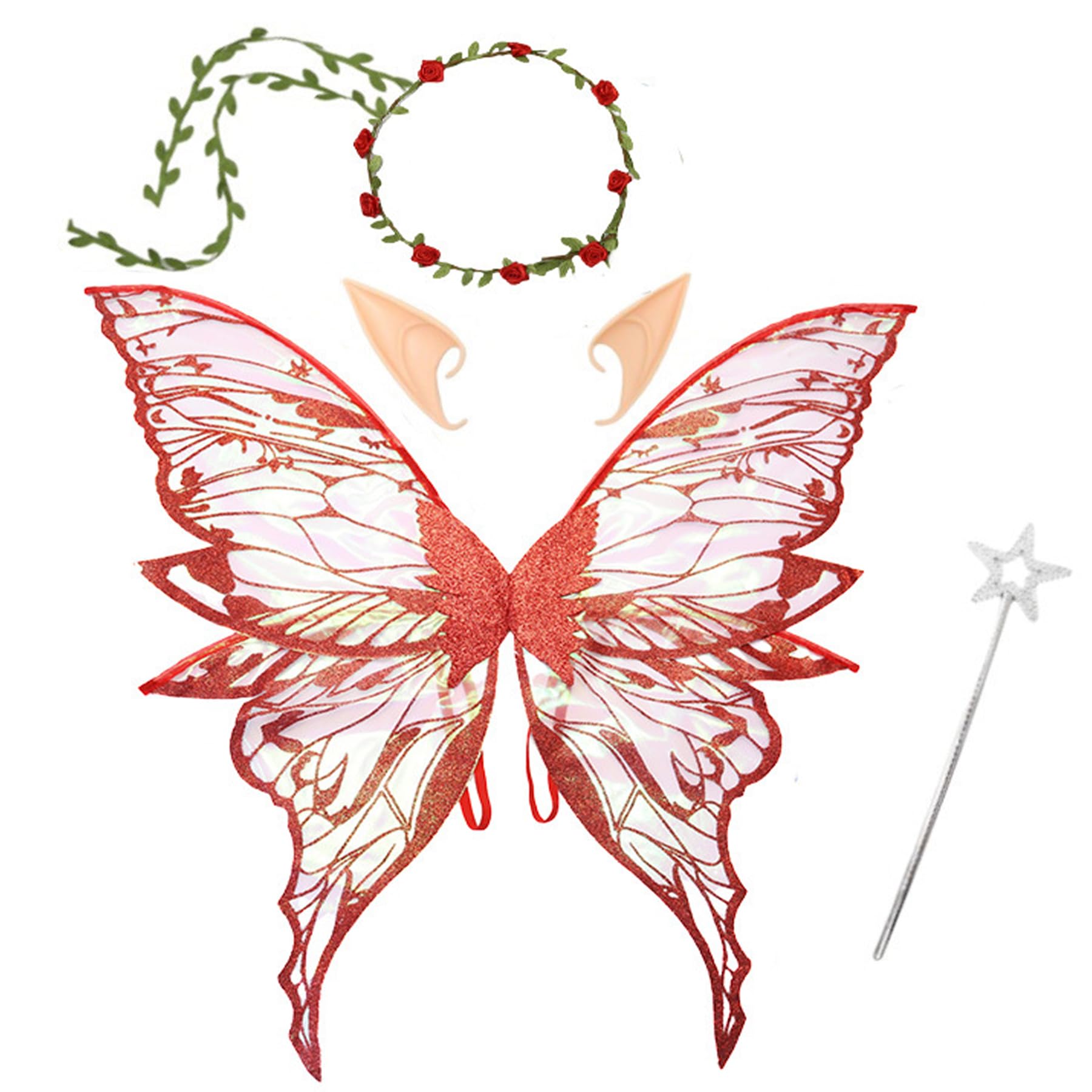 ALKAHE Fairy Wings for Adult Women 4 Pcs Butterfly Costume Cosplay — image 1