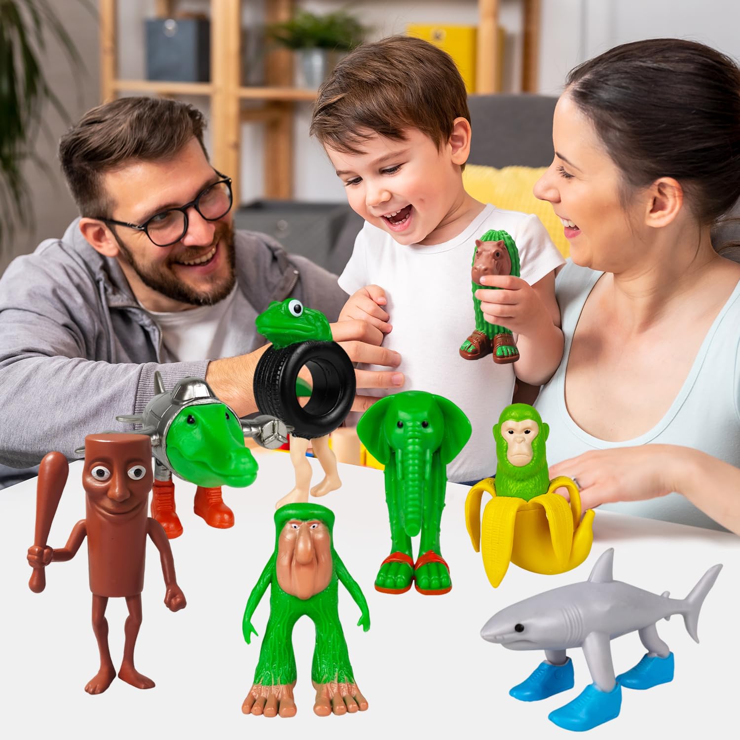 Generico 8 Packed Brainrot Animali Figura, Tung Tung Tung Sahur Figure Toy,Tralalero Tralala Figure,Tralalero Tralala Action Toy Figure Decorazioni Desktop per Gli Amanti Del Gioco Giocattoli