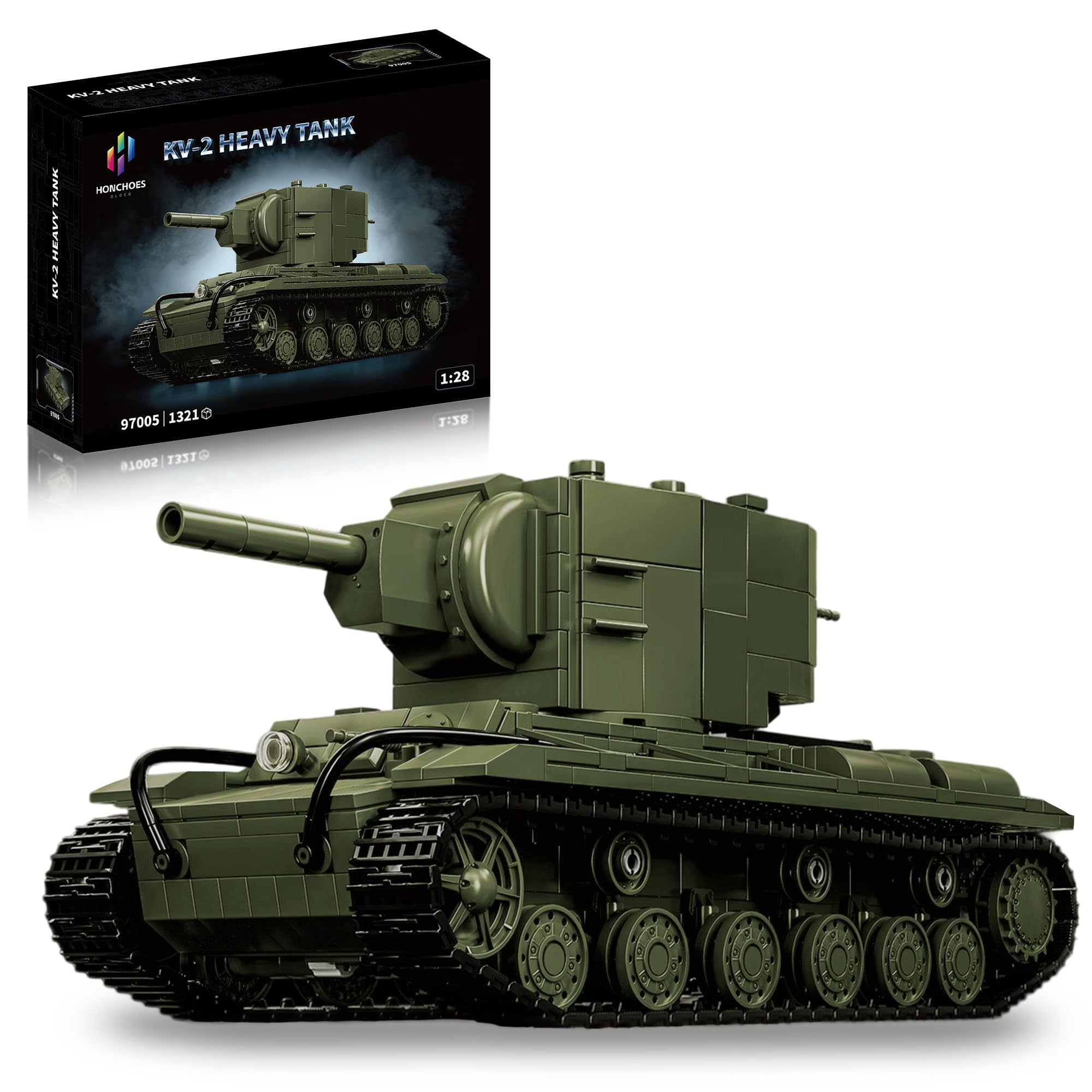 Amazon.com: honchoes KV-2 Tank Building Set WW2 Military Vehicles