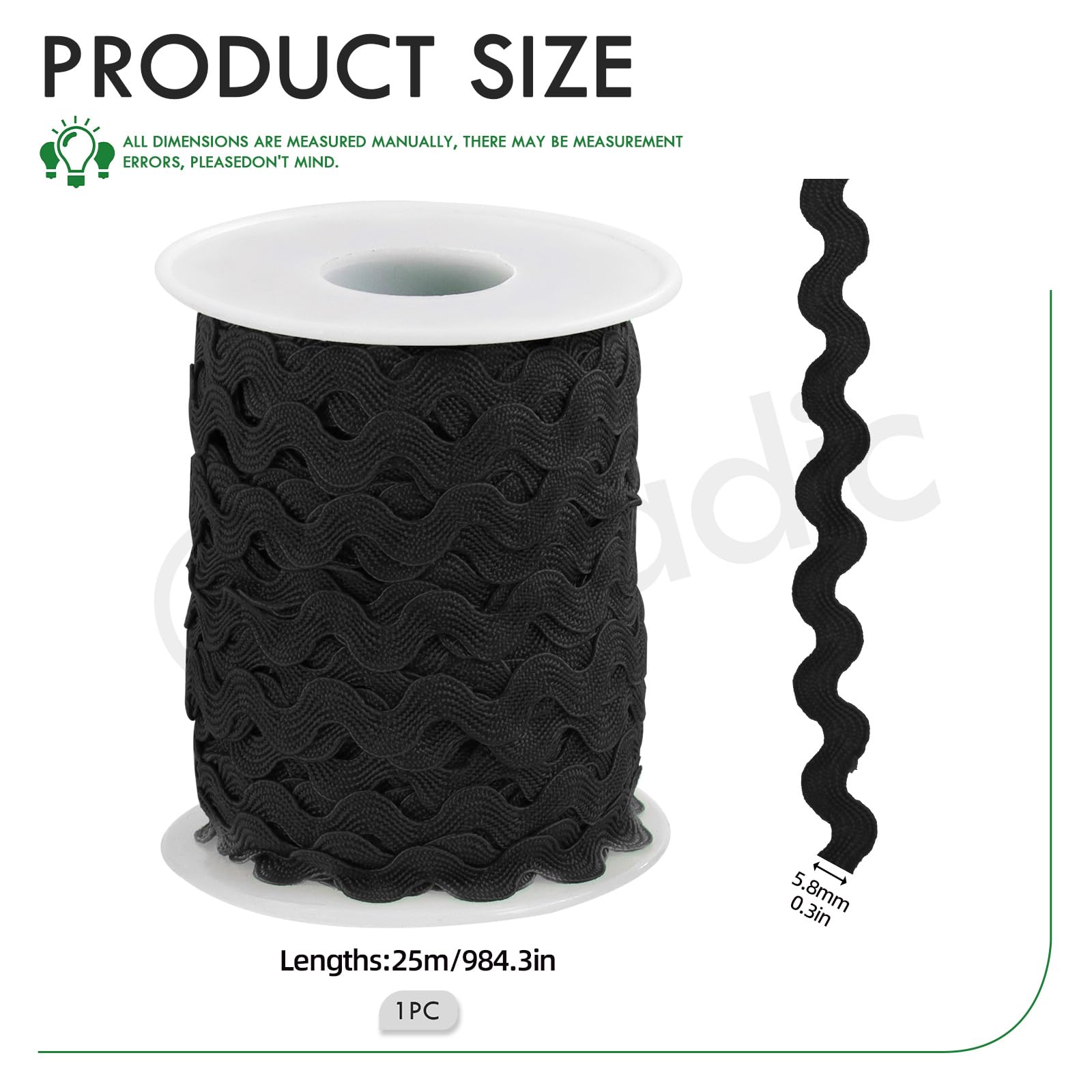 Keadic 27 Yard/25m Wave Bending Fringe Trim - Image 2