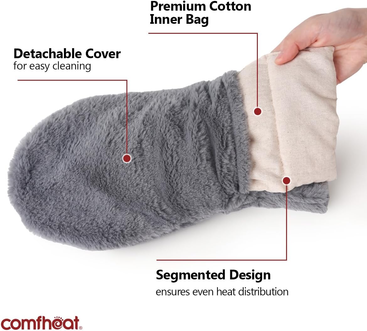 Microwavable Heated Gloves for Arthritis Hands Pain Relief, Microwave Hand Warmers Mittens Moist Heat Hand Mitts Gift for Women Men Rheumatoid Arthritis Wrist Pain, Washable