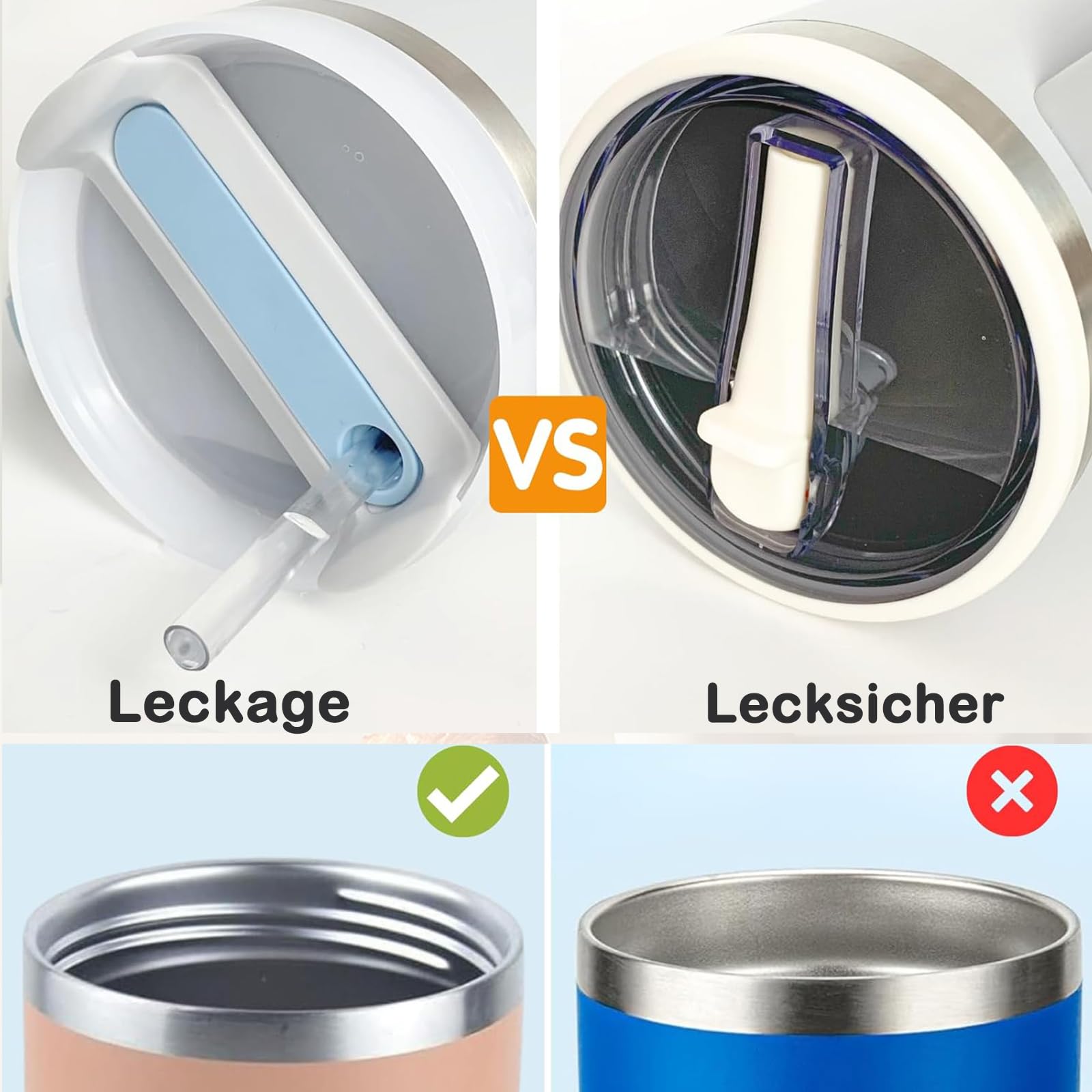 Klappdeckel Mit Strohhalm Für Stanley Quencher 1,2 L – Auslaufsicher, BPA-frei, Inkl. Bürste & Schlüssel