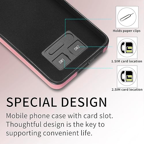 Miniatura 7 de Asuwish Funda tipo cartera compatible con Samsung Galaxy S22 5G y protector de pantalla de vidrio templado, soporte para tarjetas, soporte