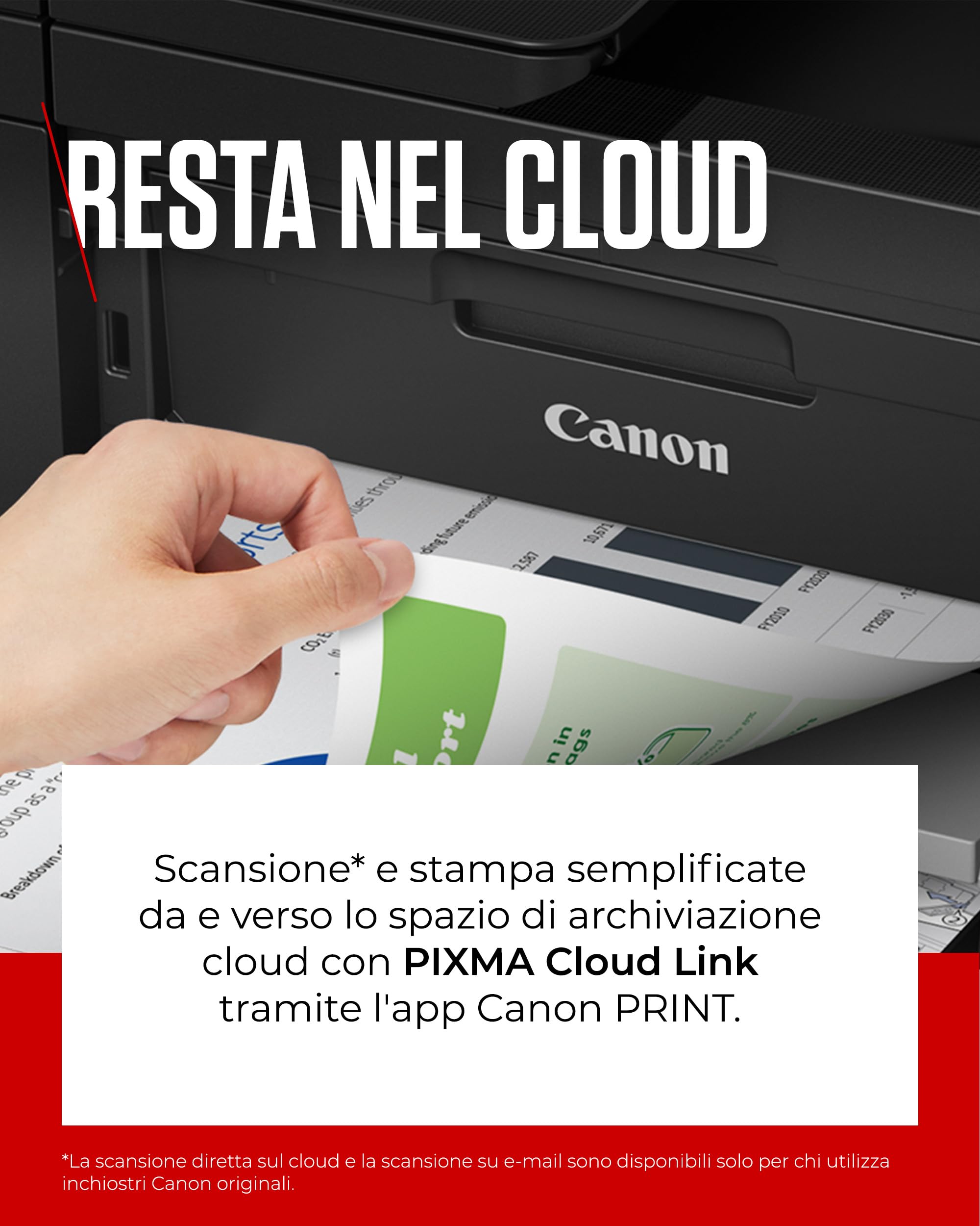 Canon PIXMA TR4750i - Stampante Wireless Multifunzione 4 in 1 - Stampa, Scansione, Copia, Fax - Fronte/Retro, ADF 20 Fogli, Stampa Foto Senza Bordi 4x6, Compatibile con PIXMA Print Plan, Nero