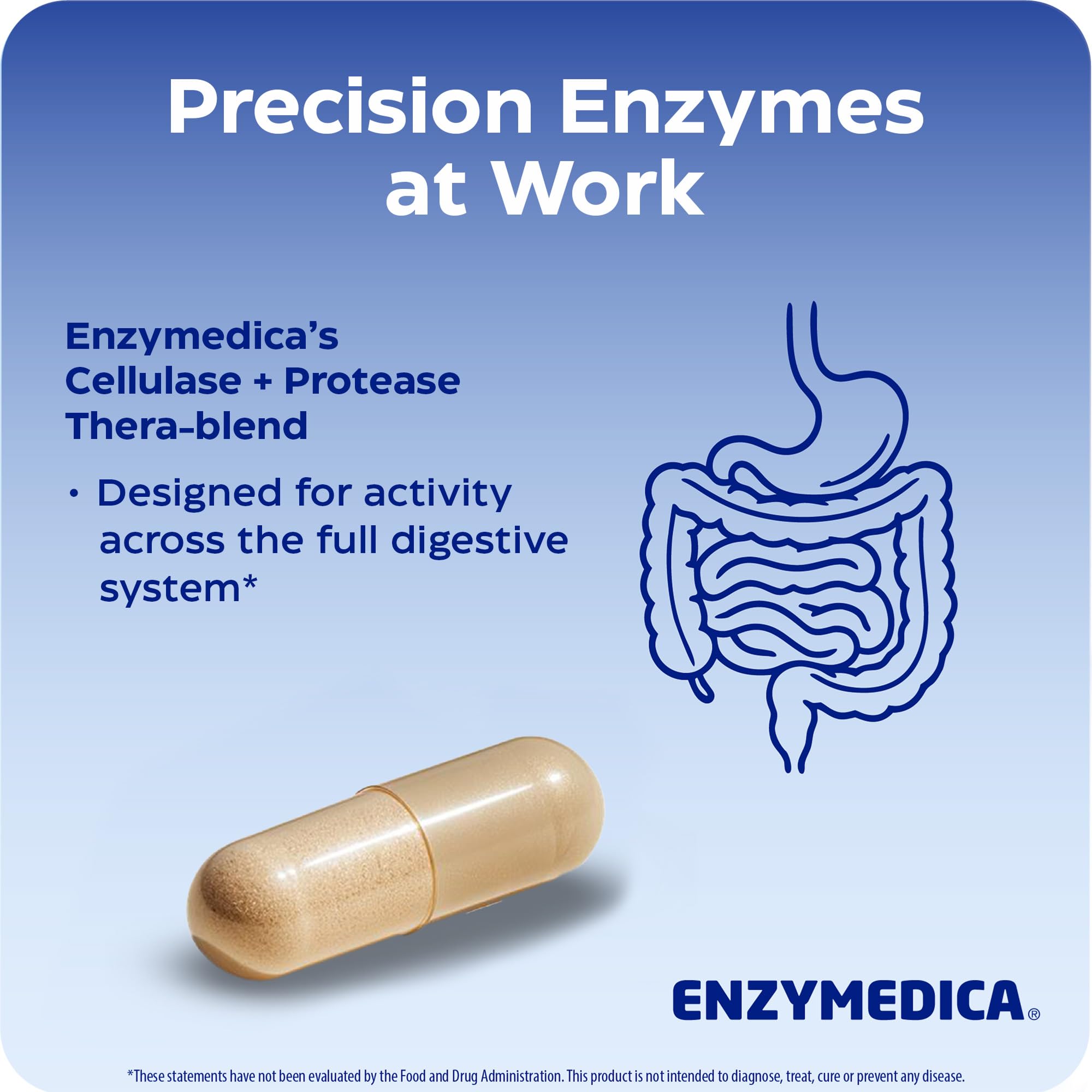 Enzymedica Candidasa, enzimas para un apoyo de limpieza suave para hombres y mujeres, mezclado para la salud intestinal y del microbioma con celulasa y proteasa, 120 unidades