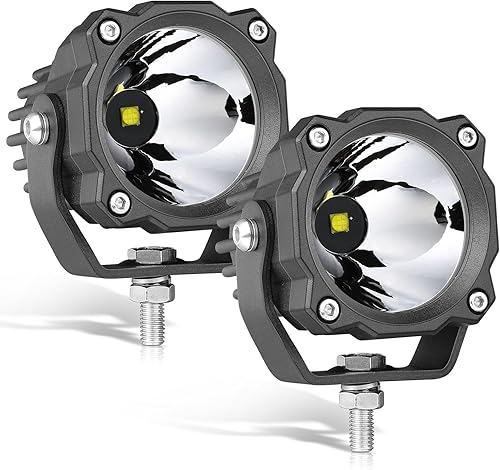 Miniatura 10 de Luces LED redondas ámbar de 4 pulgadas para todo terreno de 80 W, 2 luces de zanja de punto de 10, luces antiniebla amarillas en techo parachoques