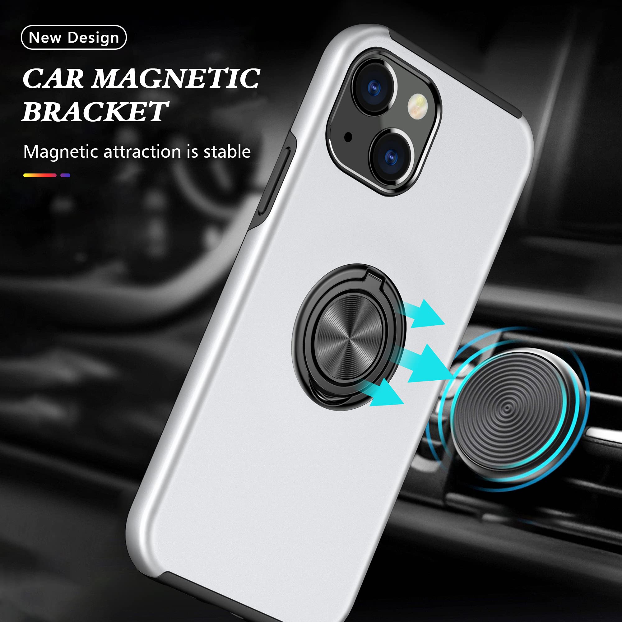 Urarssa Samsung Galaxy S20 FE 4G Phone Case Magnetic Ring Holder 360 Degree With Rotation Finger