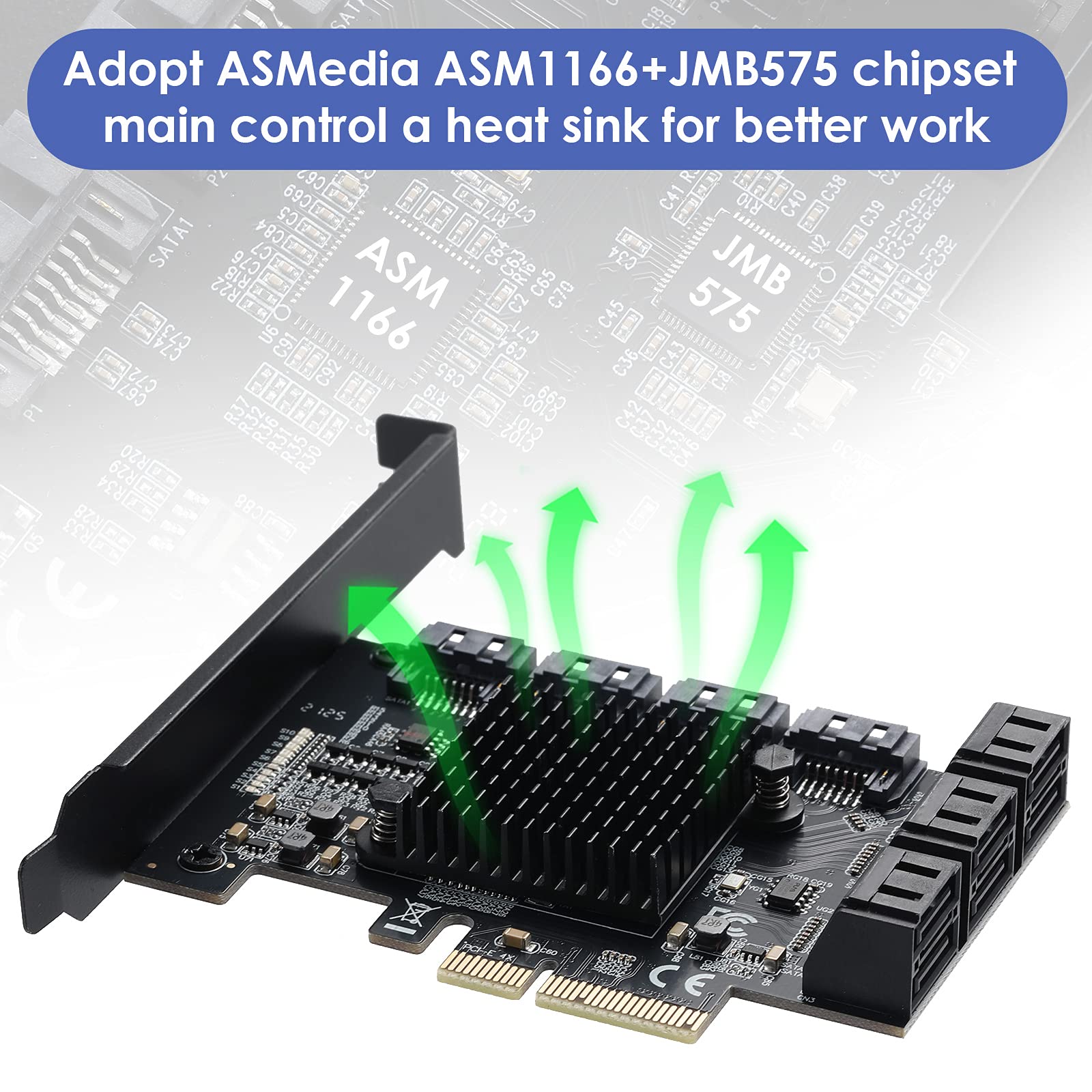 10 Port PCIE to SATA 3.0 Card - Expand Storage! -2