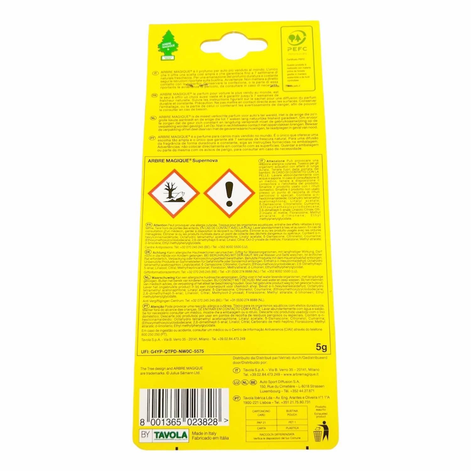 Arbre Magique Profumatore Deodorante Per Auto Supernova (12, Unità)