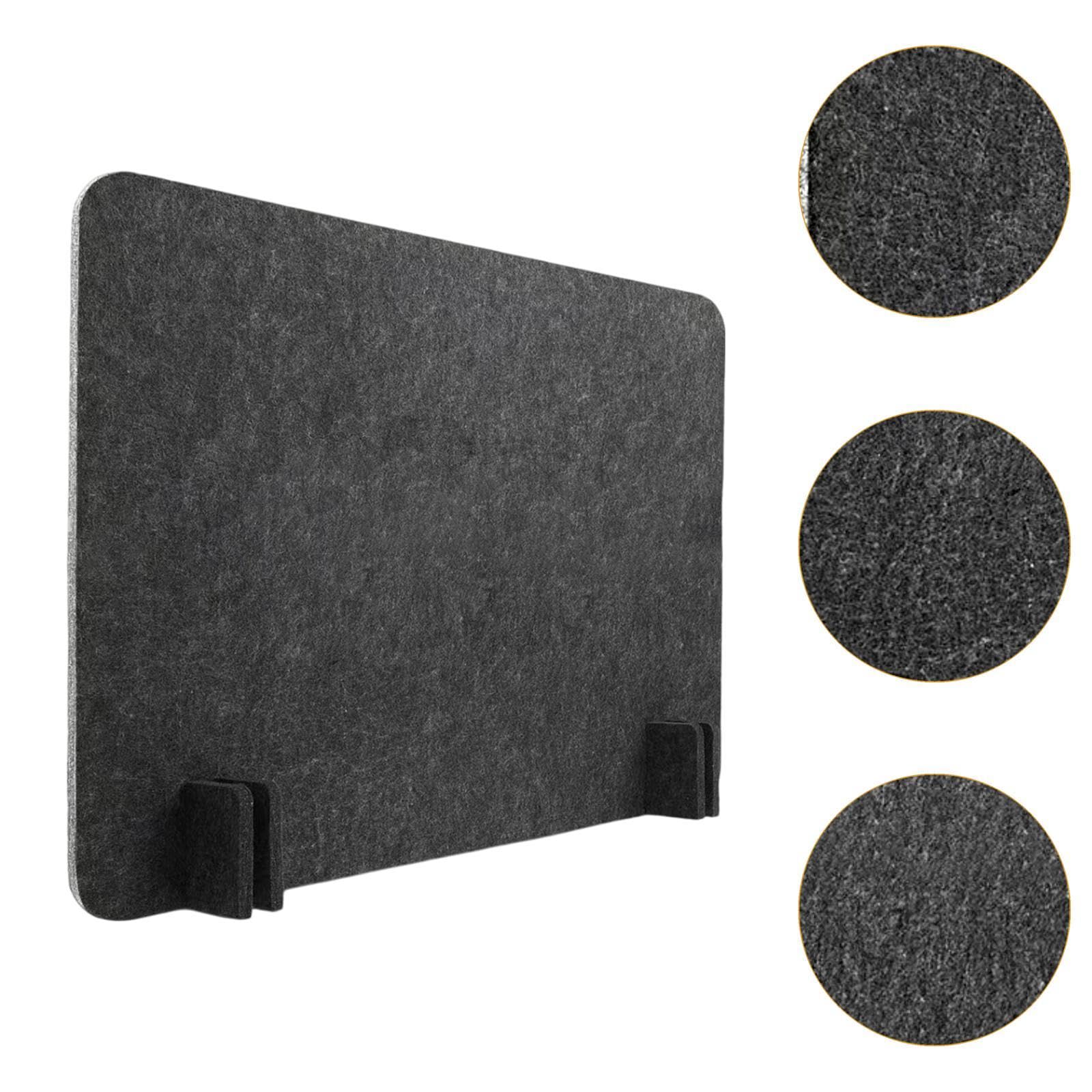 Schreibtisch Trennwand, Sichtschutz, Praktisch, Zuverlässig, Filz, Reduziert Lärm für Büro, Heim, Mitarbeiter, Empfangsbereich, Schwarz und Grau, 60cmx60cm
