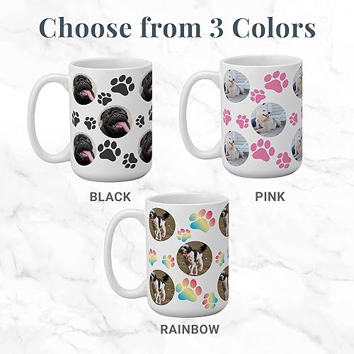 Miniatura 3 de Let's Make Memories Taza de fotos personalizada  Estampado de patas de mascotas  Para padres de perros y gatos  Honor Furry Friends  Taza de café