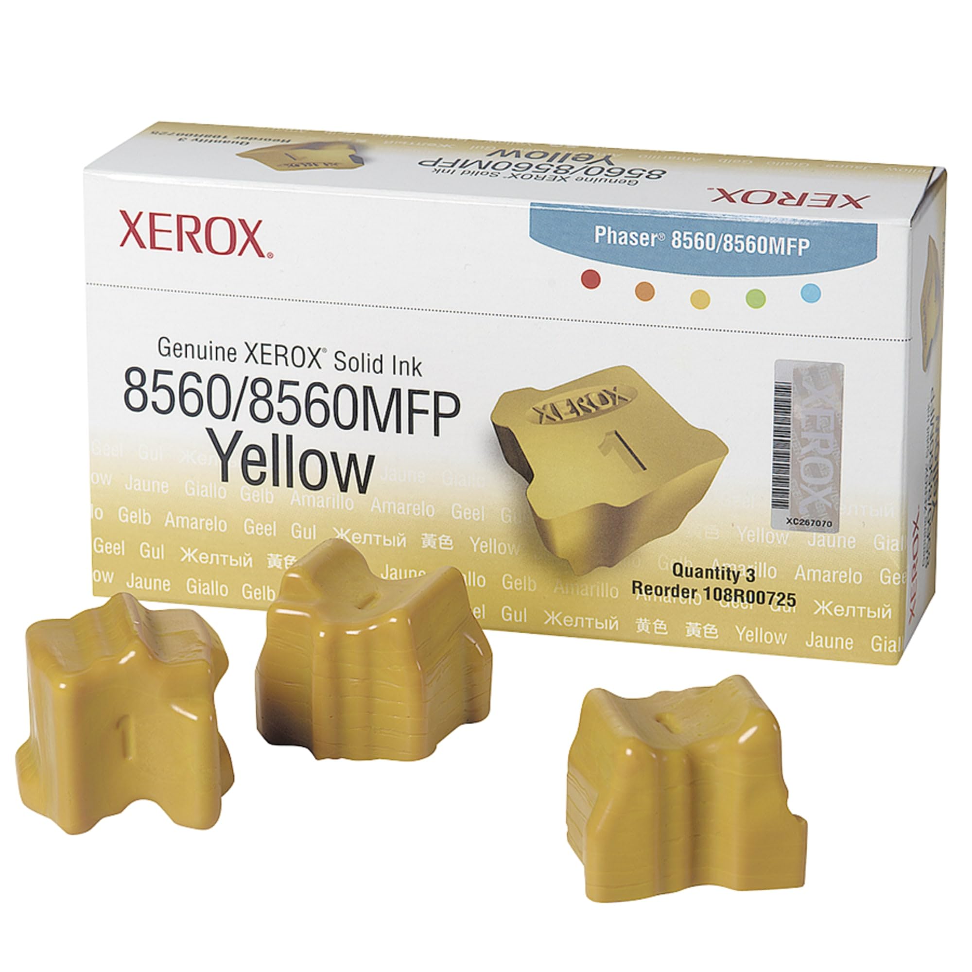 Amazon.com: Xerox® 8560 Yellow Solid Ink Sticks, Pack of 3
