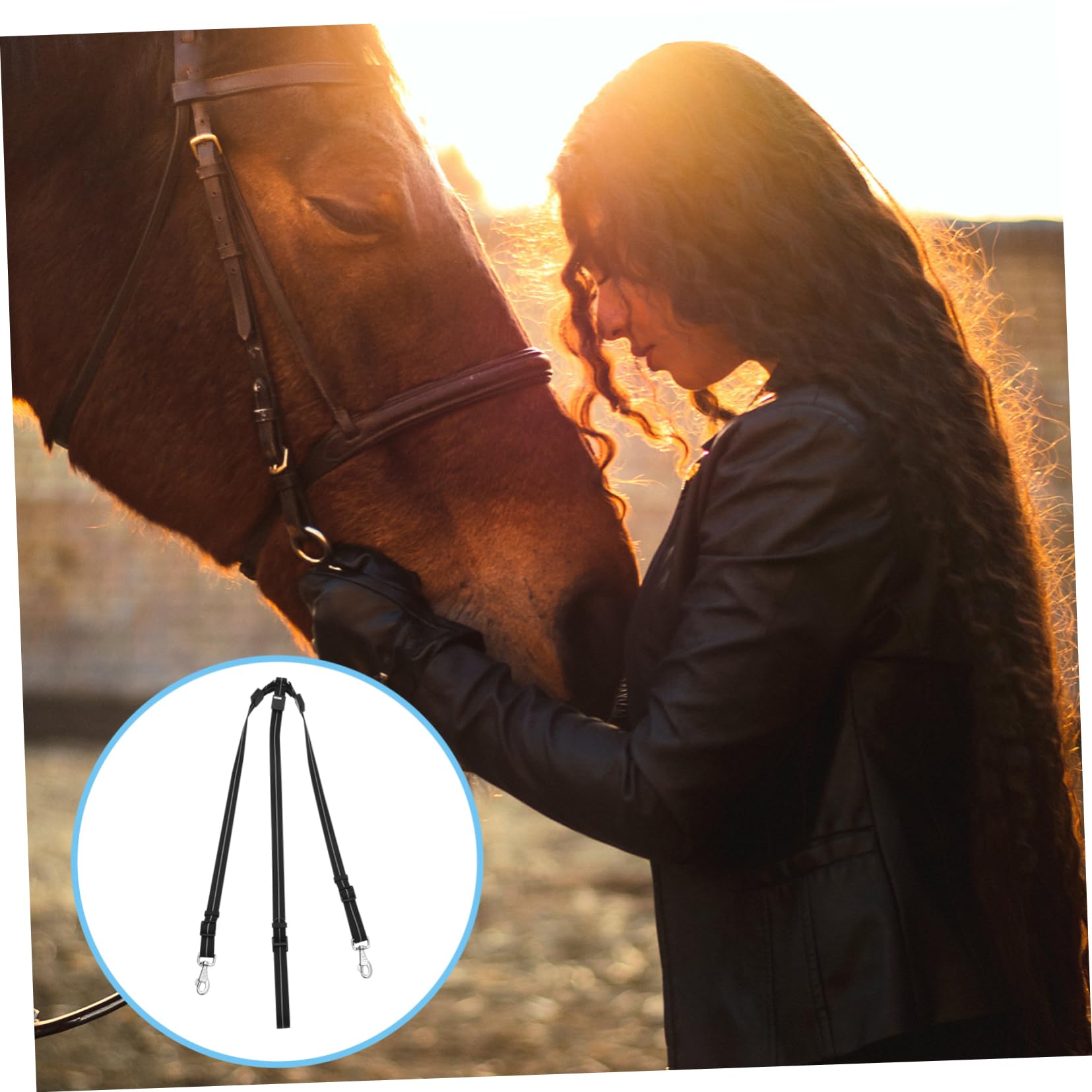 KOMBIUDA Correa Luminosa Ajustable Para Montar A Caballo Collar De Pechera Led Para Caballos