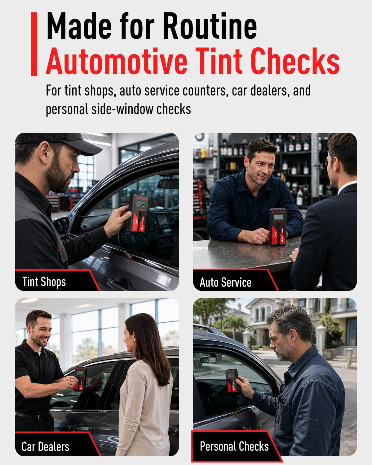 Car Tint Meter - Digital VLT Tester -4