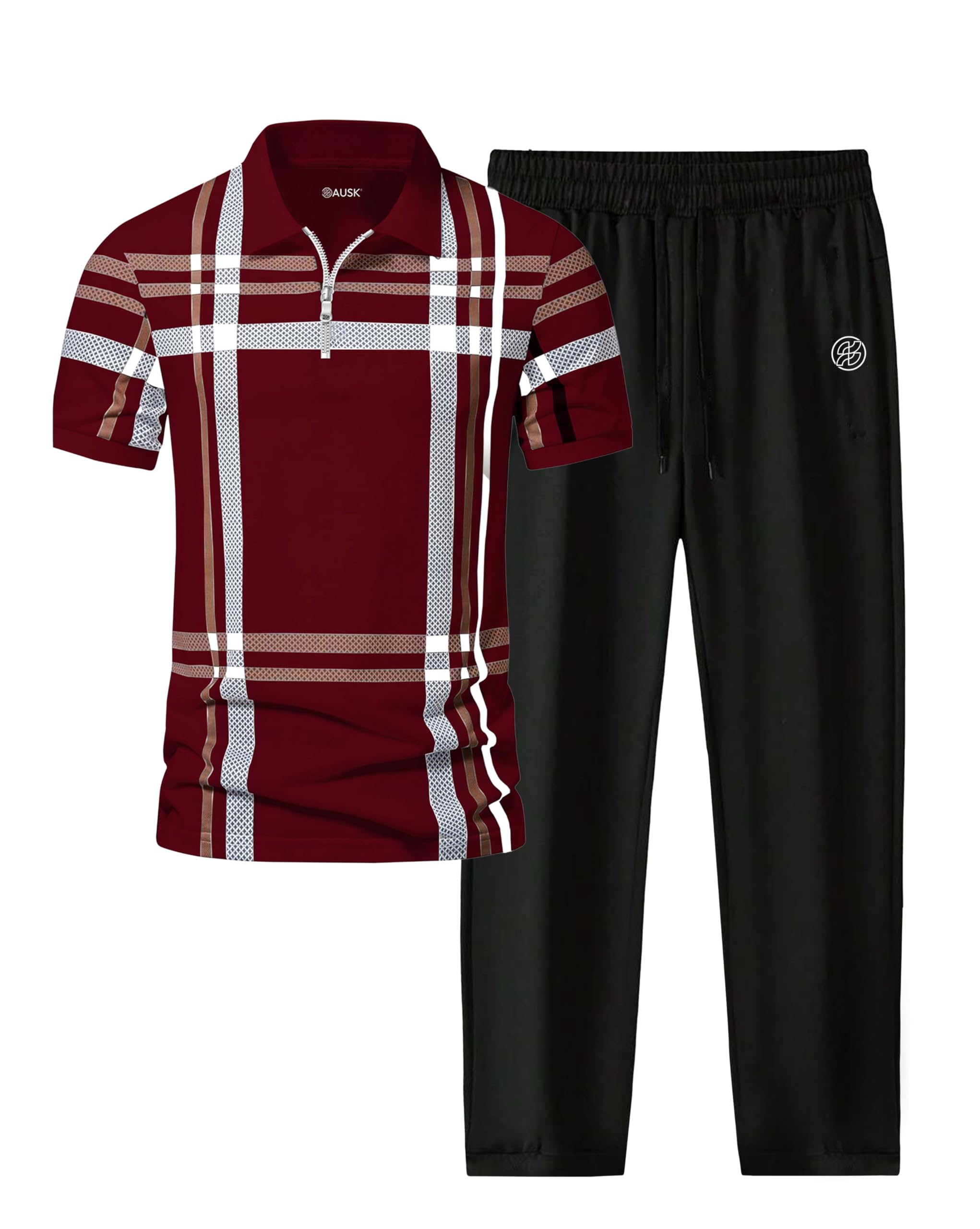 ausk Men Coords set for summer wear with Oversized T-shirt and Trouser set for mens-picture-52