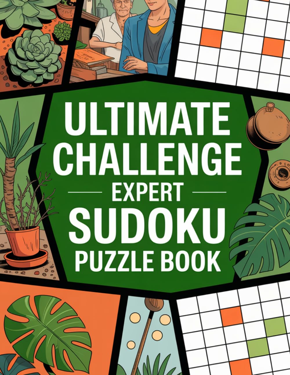 Ultimate Challenge: Expert Sudoku Puzzle Book: Steady Activity Companion for Adult Readers with Plants Theme (Sudoku Puzzle Book Collection)