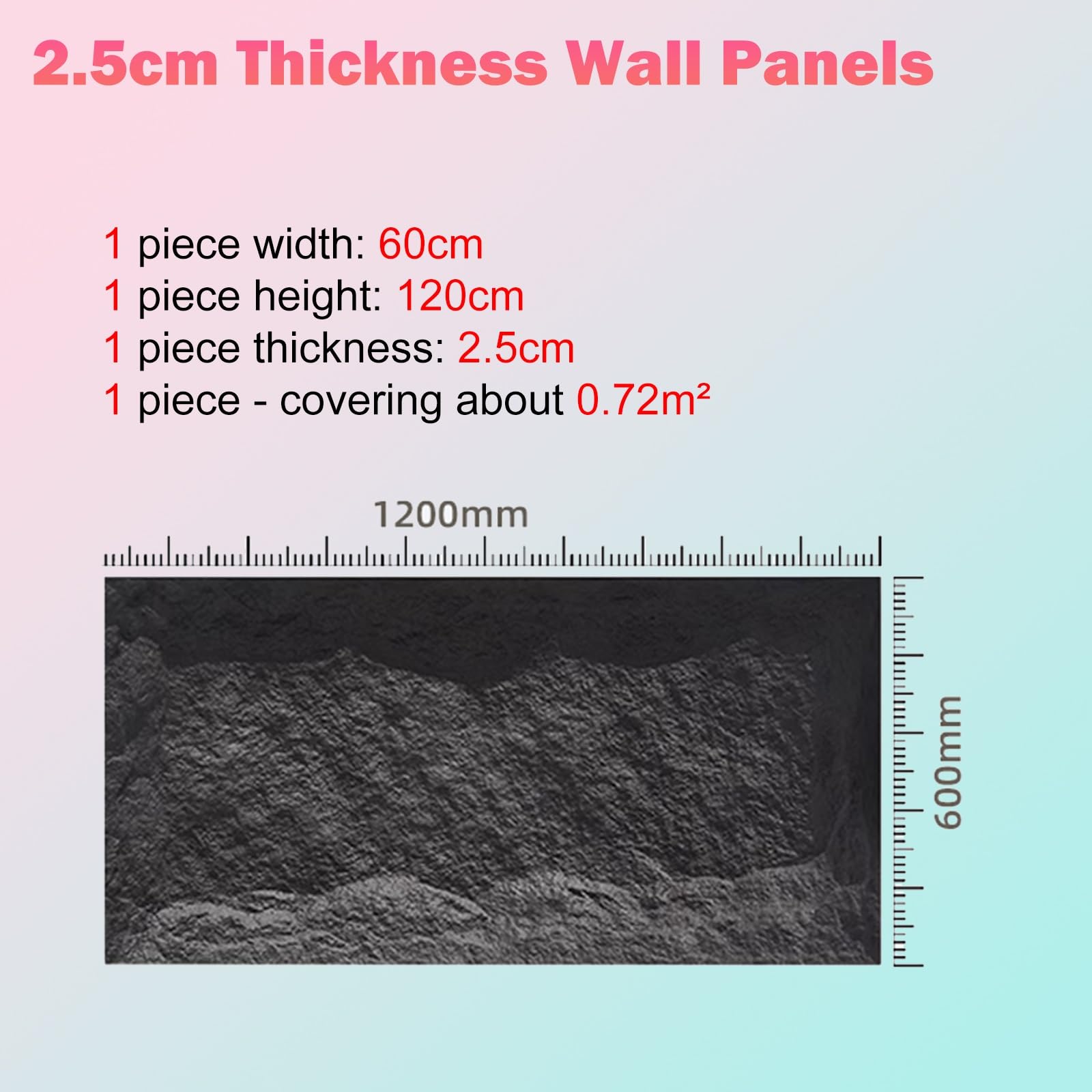 Panele ścienne 3D Płytki Ścienne 3D Do Aranżacji Wnętrz, Trudnopalne - Panele Ścienne 3D Z Efektem Kamienia, Ciemnoszare - Panele Elewacyjne Do Ścian Betonowych I Ceglanych(5cm,8 pcs)