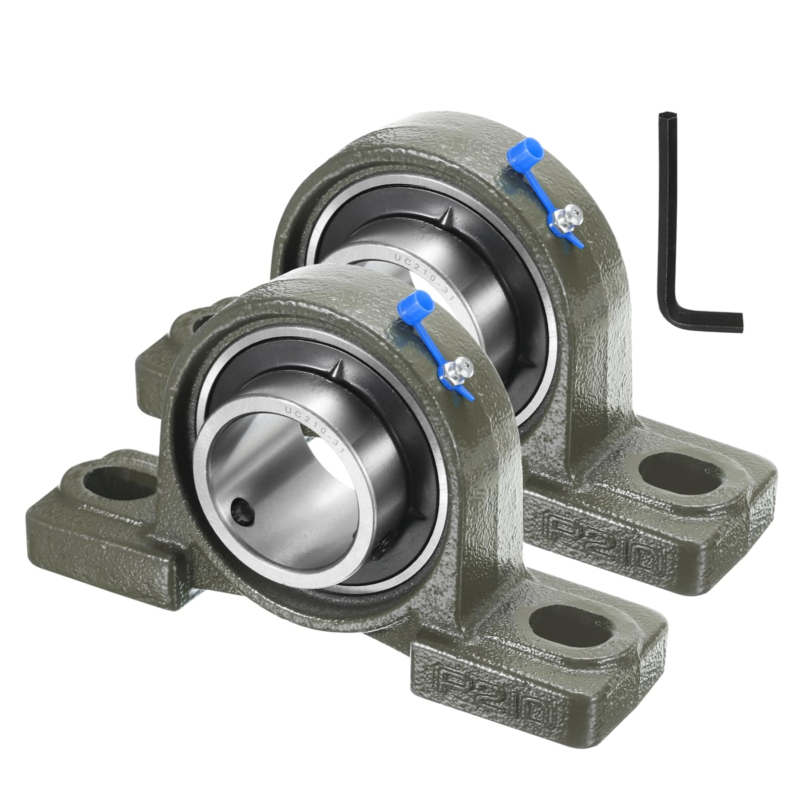 QUARKZMAN 2 Pz UCP210-31 Cuscinetti a Base Piana 1-15/16 Pollici Foro Auto-Allineanti, Base in Ghisa Massiccia Montata Cuscinetti in Acciaio al Cromo