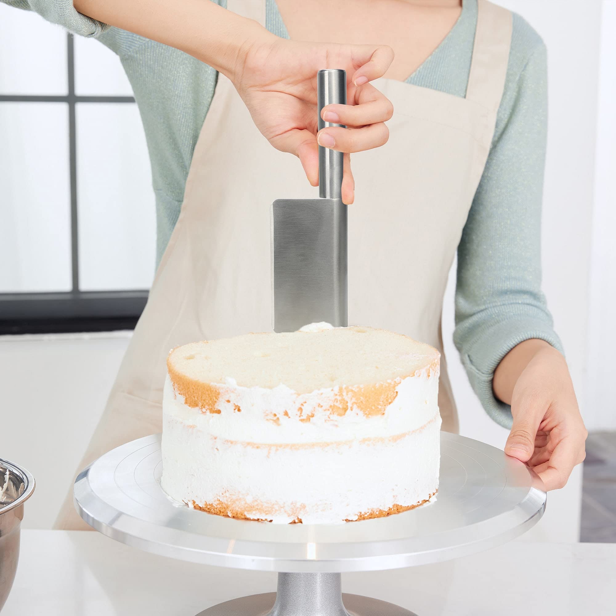2 Piezas De Cortador De Tarta Para Hacer Tú Mismo, Estratificación Auxiliar, Rebanador De Pan, Cortador De Tostadas, Nivelador De 5 Capas, Herramienta De Cocina (2, Rosa