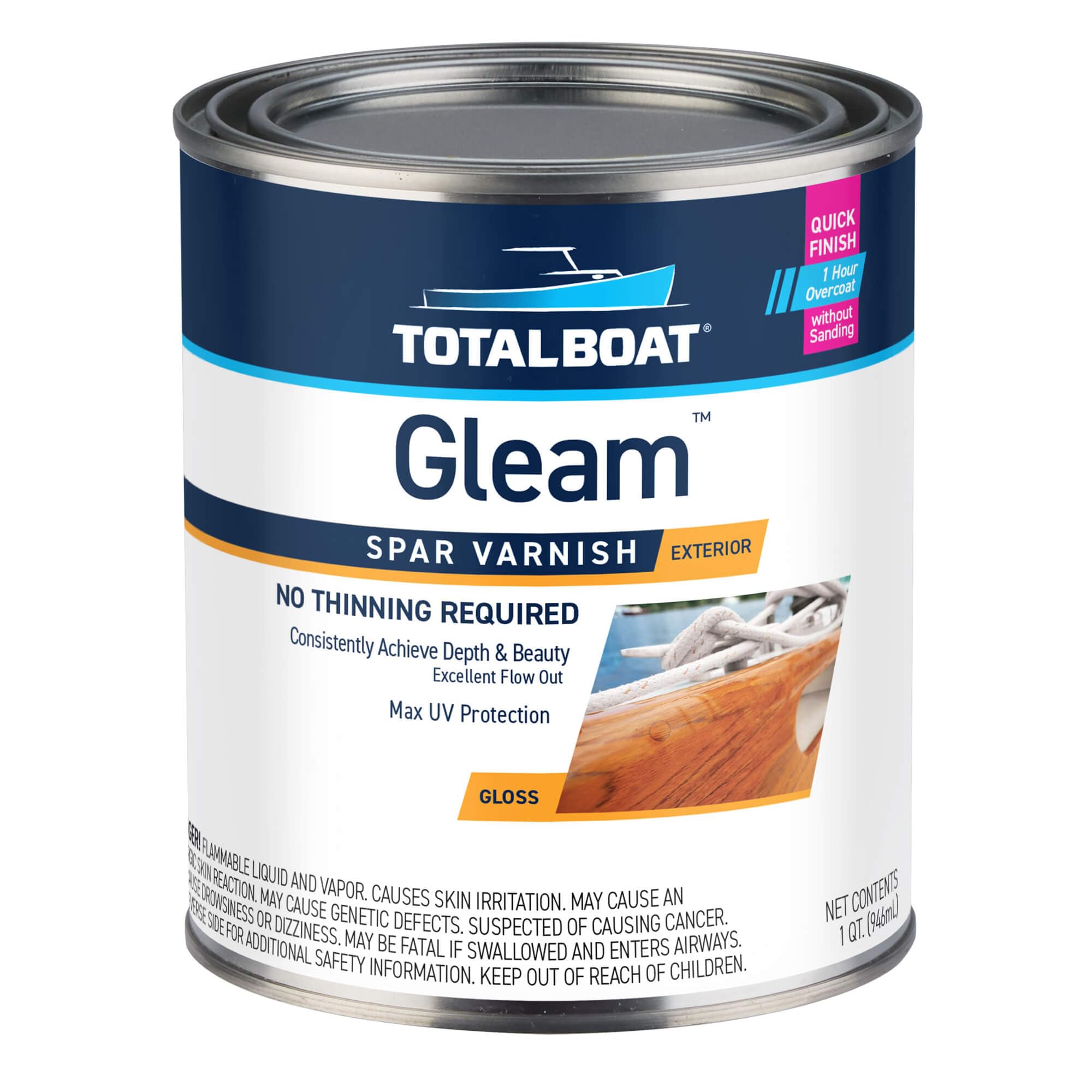 TotalBoat Gleam Varnish - Marine Spar Finish -1