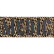Reflective Medic Patch 3.34x1.33 inches Laser Cut with Hook and Loop for First Aid Kit Pouch Bags Vests Hats Caps