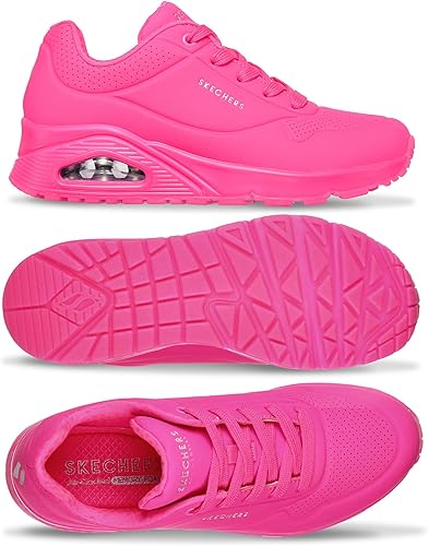 Miniatura 9 de Skechers Uno - Night Shades Zapatos deportivos para mujer, tenis con espuma viscoelástica refrescante, entresuela Skech-Air y empeine de Durabuck