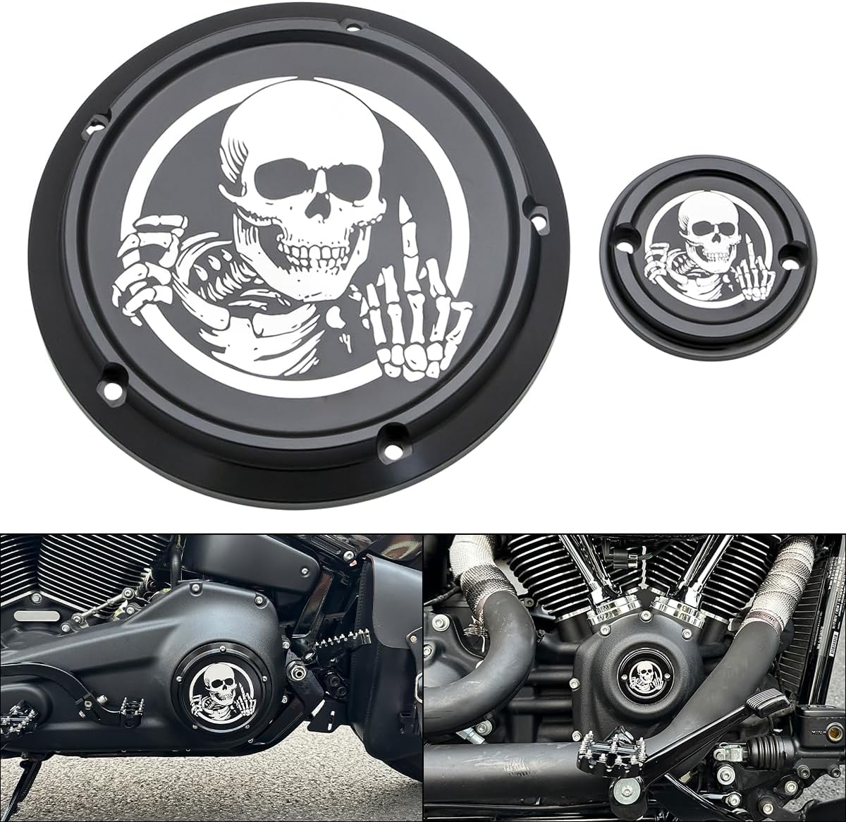 Motorcycle Derby Cover Timing Timer Cover For Harley Fat Boy Street Bob Breakout Deluxe Lower Rider 2019-2024