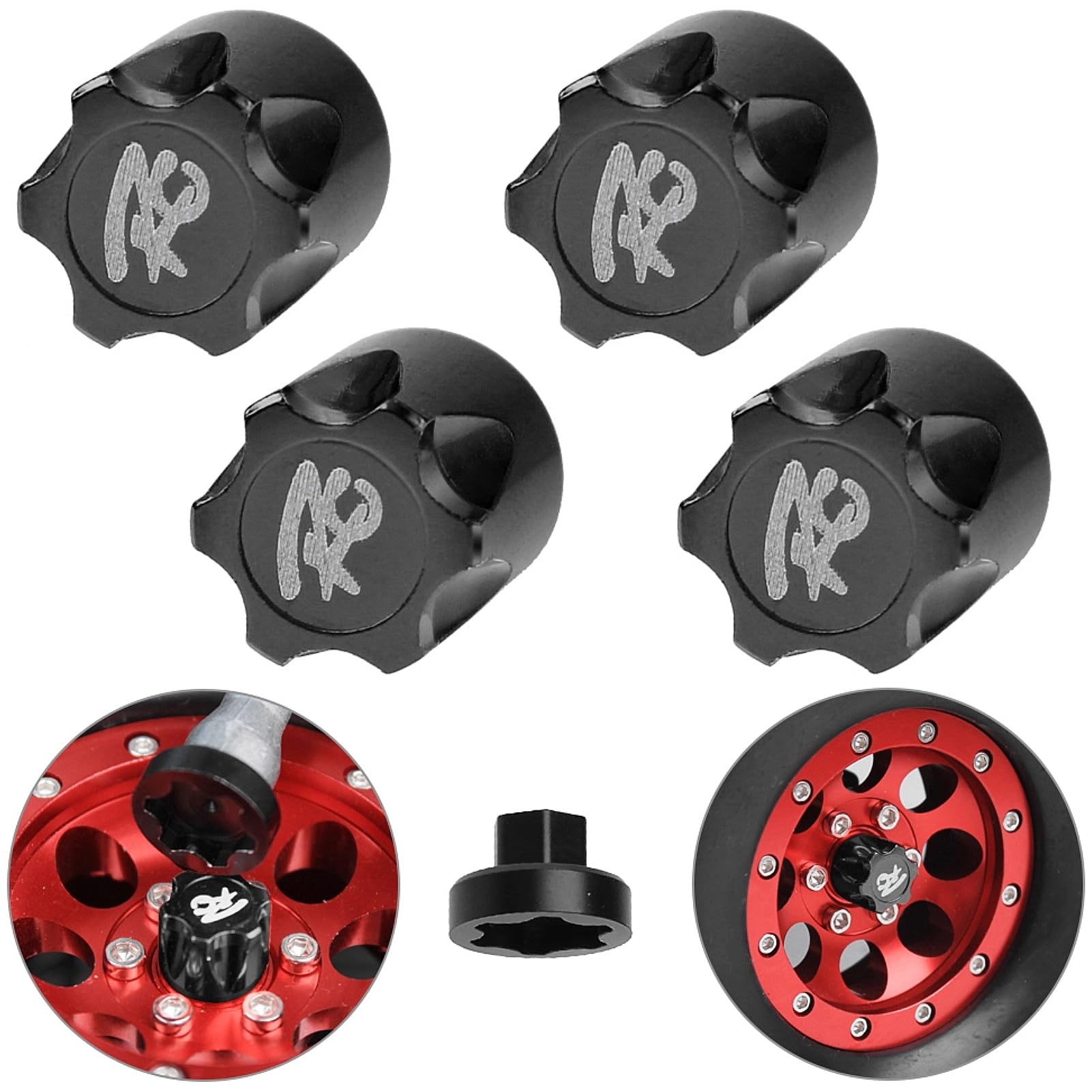 Amazon.com: Hobbypark 4PCS Aluminum RC Car Wheel Rim Center Cap