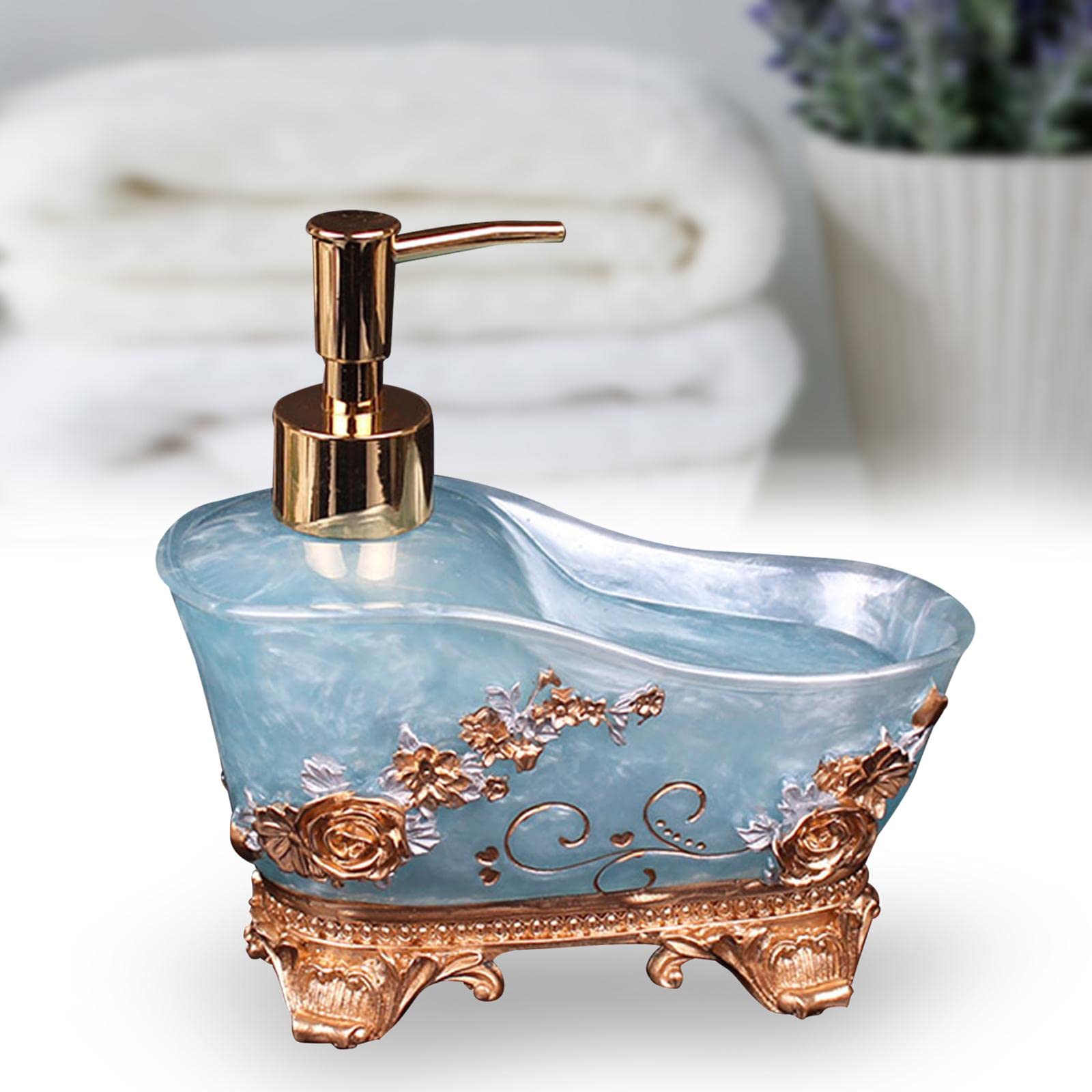 Elegante Dispenser di Sapone per Uso in Cucina E Bagno, Blu
