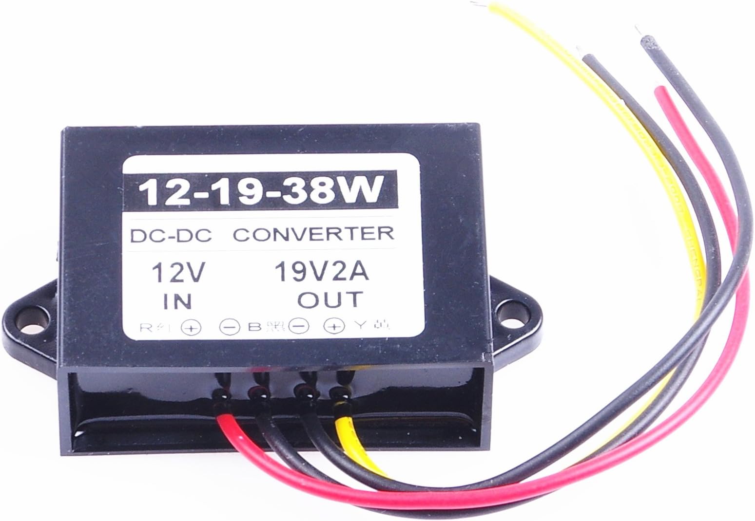 KNACRO DC 12V 10-17V Step-Up to DC 19V 2A 38W Weatherproof Power Supply Module Converter Regulator Transformer Booster