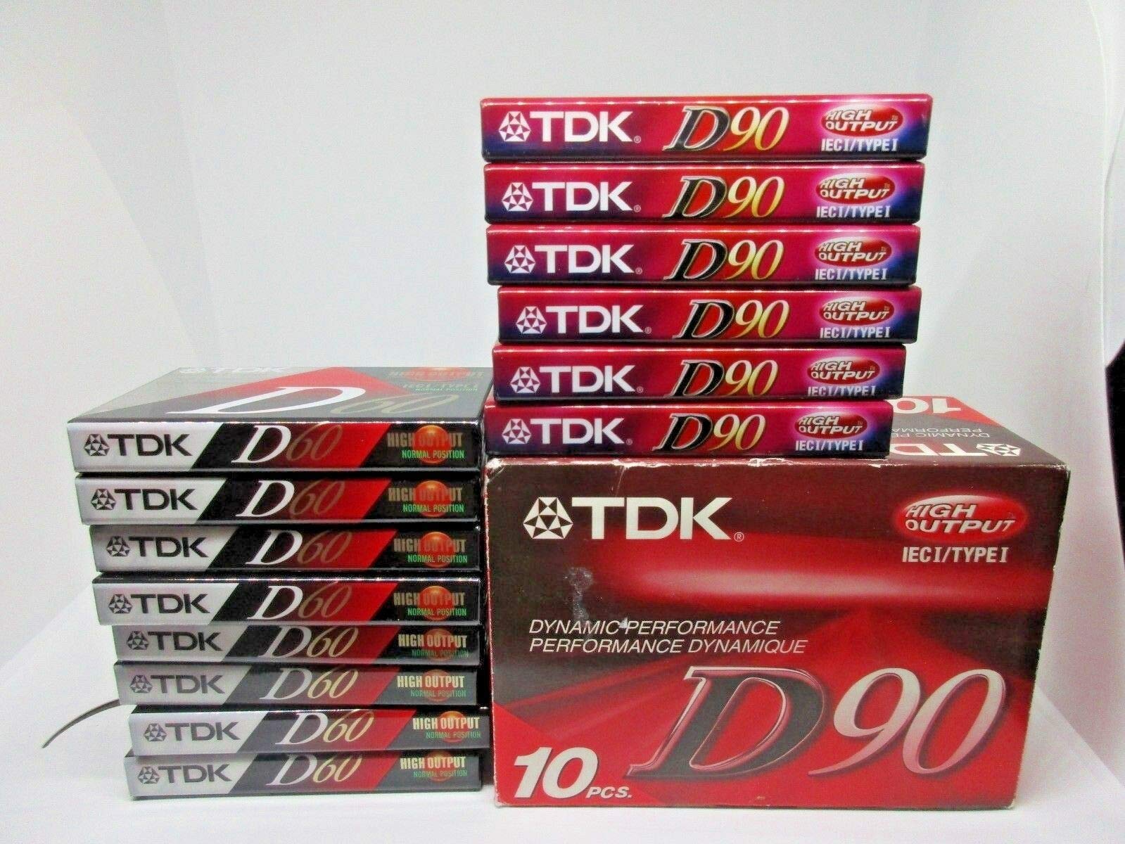 TDK D90 Blank Cassette Tapes Pack of 10 Plus One