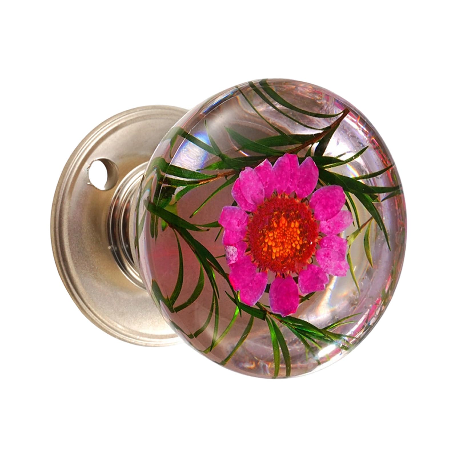 Lsttbo D Crystal Oor Knob, Clear Resin An Metal Ecorative Handle For Cabinet Rawer Oor, Home Interior Upgrade Cabinet Knob