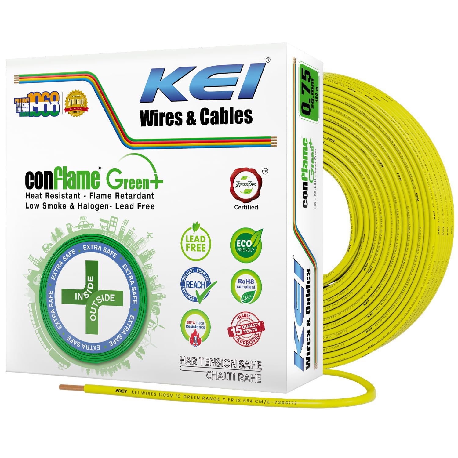 KEI Conflame Green Plus Wire - 90m Red -26 KEI Conflame Green Plus Wire - 90m Red -26