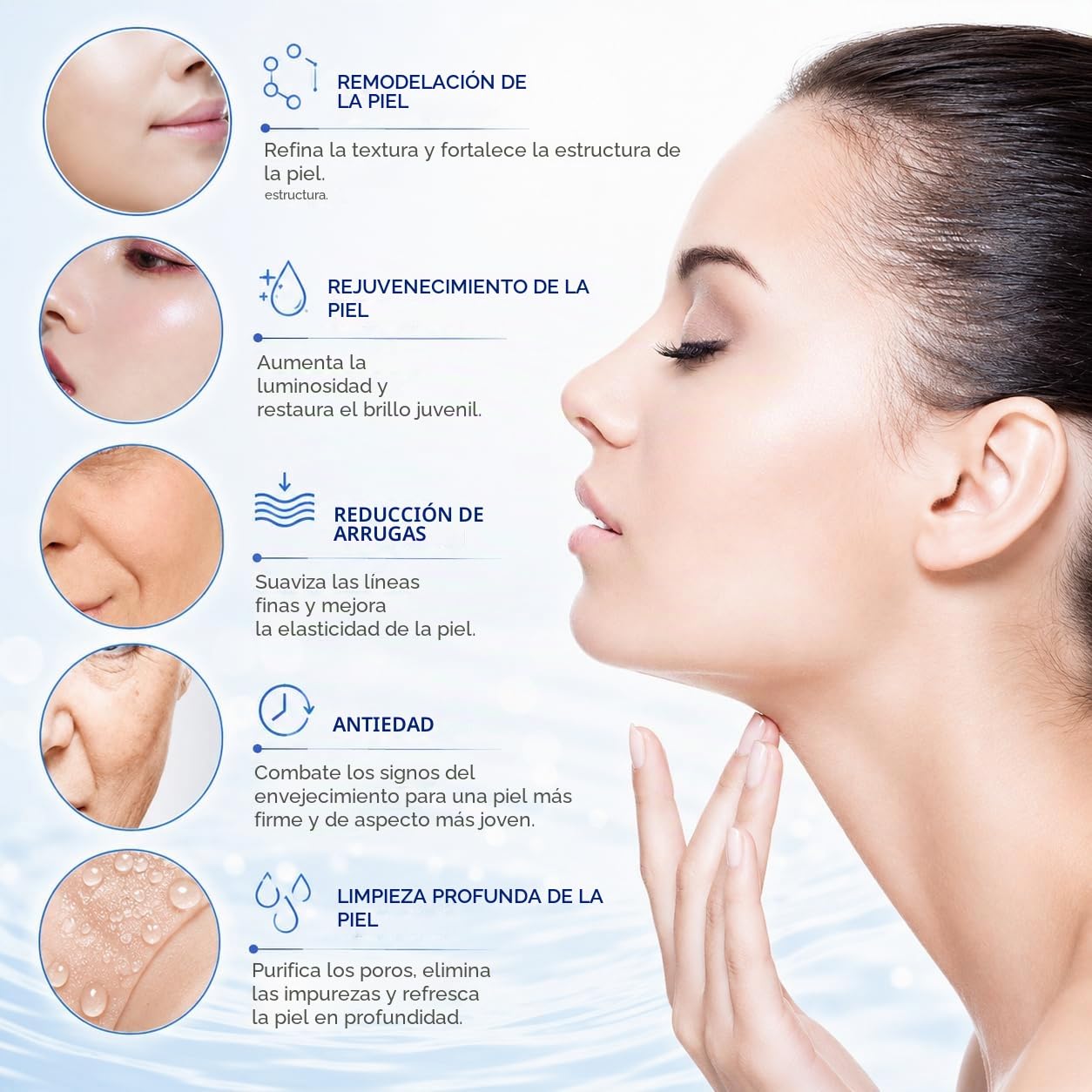 Aparato facial 7 en 1 con oxígeno y agua | Dispositivo hidra-facial profesional con máscara LED, limpieza profunda y dermoabrasión para tratamientos de spa en el hogar