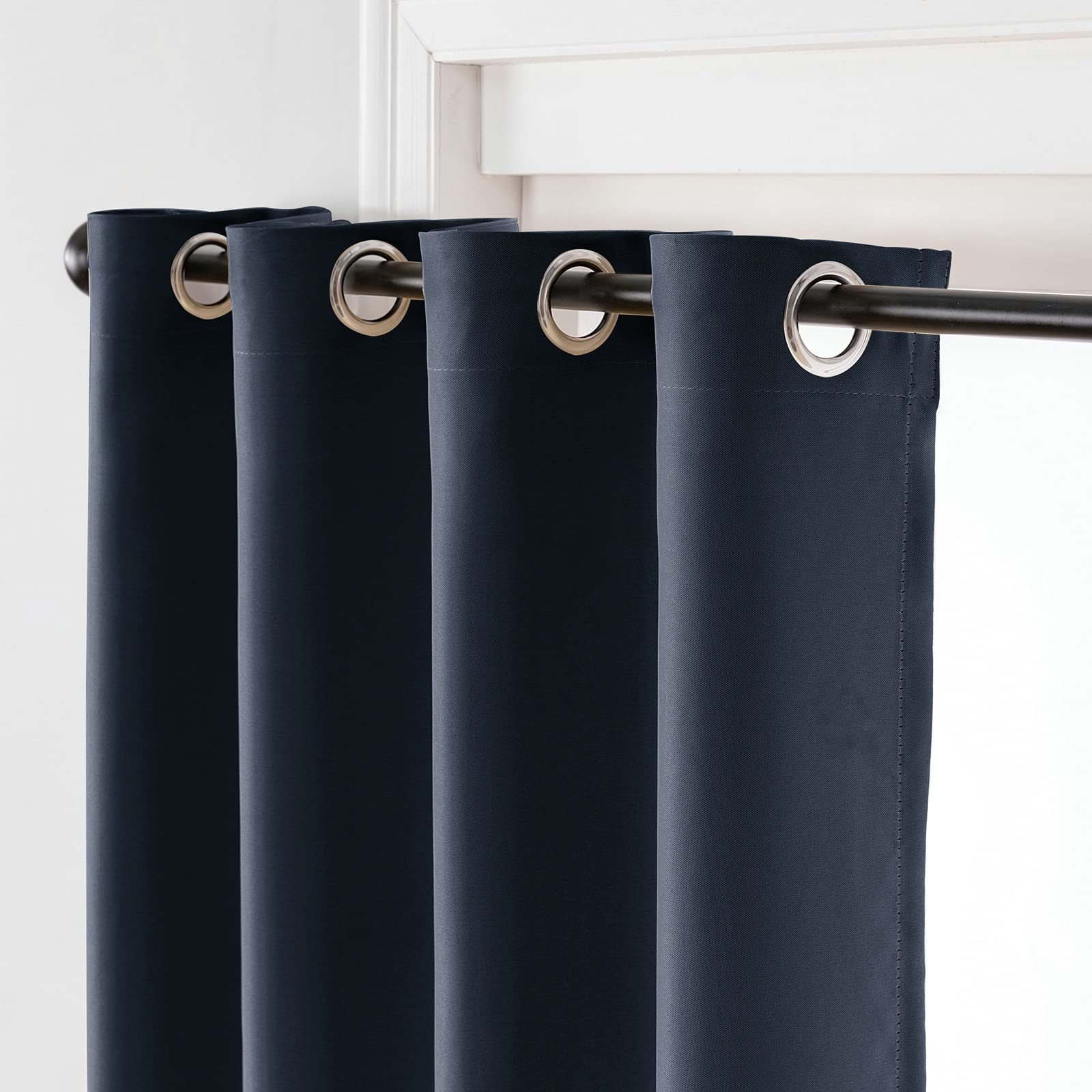 KYLIE verduisteringsgordijn met ringen 1-pack - Blauw - Gordijnen