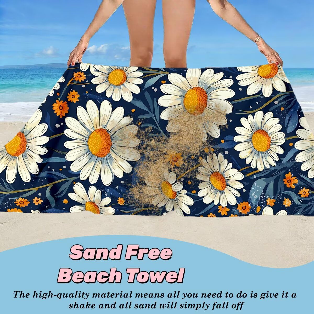 Serviette de Plage Microfibre, Lot de 2 Serviette de Bain Grande Taille 90x180 cm, Séchage Rapide Drap de Bain Fleur, Anti Sable Serviettes de Plage, Serviettes Microfibre Sport pour Travel -4030