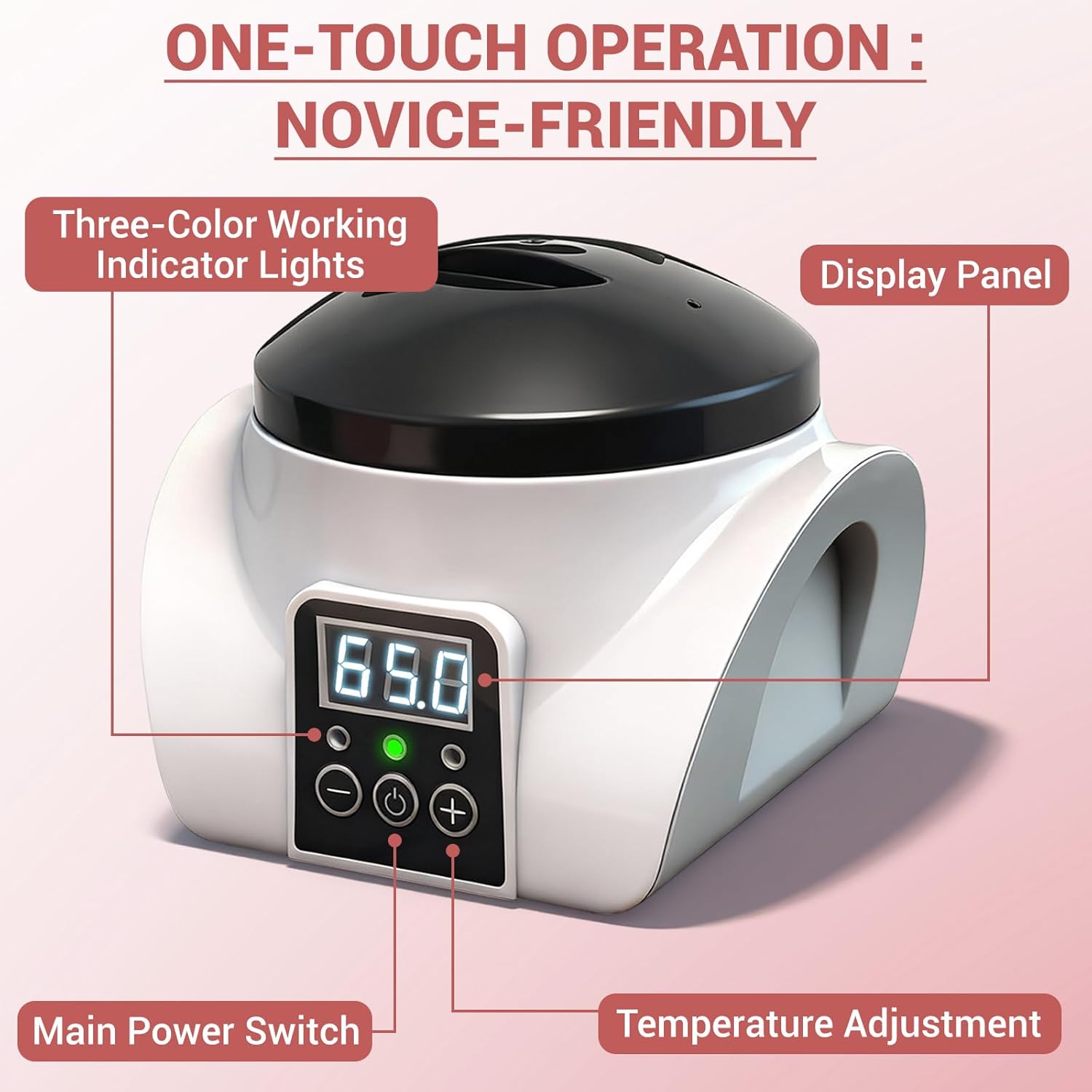 Gel Polish Remover Machine, Steam Off Nail Polish Remover for Acrylic & Dip Powder, Professional Electric Soak Off Bowl with Digital Touch Display & Overheat Protection, Fast 10-15 Minute Removal
