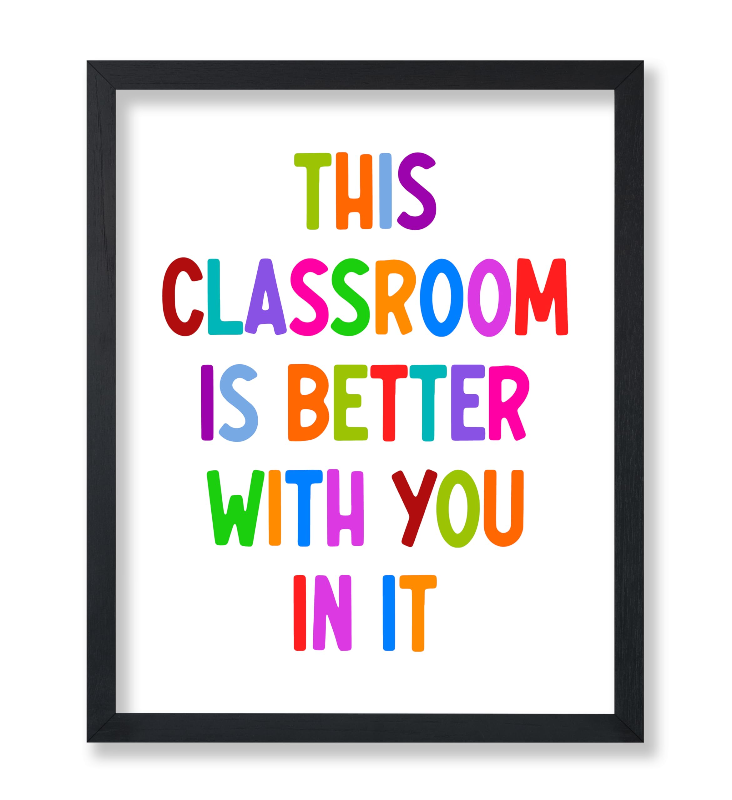 Poster Master This Classroom Is Better With You Poster - Educational Print - Typography Design - Learning Material Print - Rainbow Print - Nursery