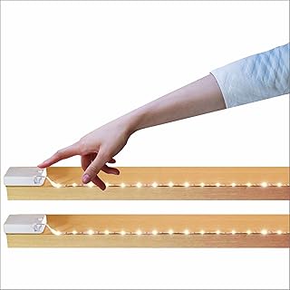 Battery Powered LED Strip Lights 3.33ft Battery LED Light Stick on Lights Under Cabinet Light for Kitchen Battery Operated LED Strip Lights Warm White Led Strip Lights x 2 Pack 3000K