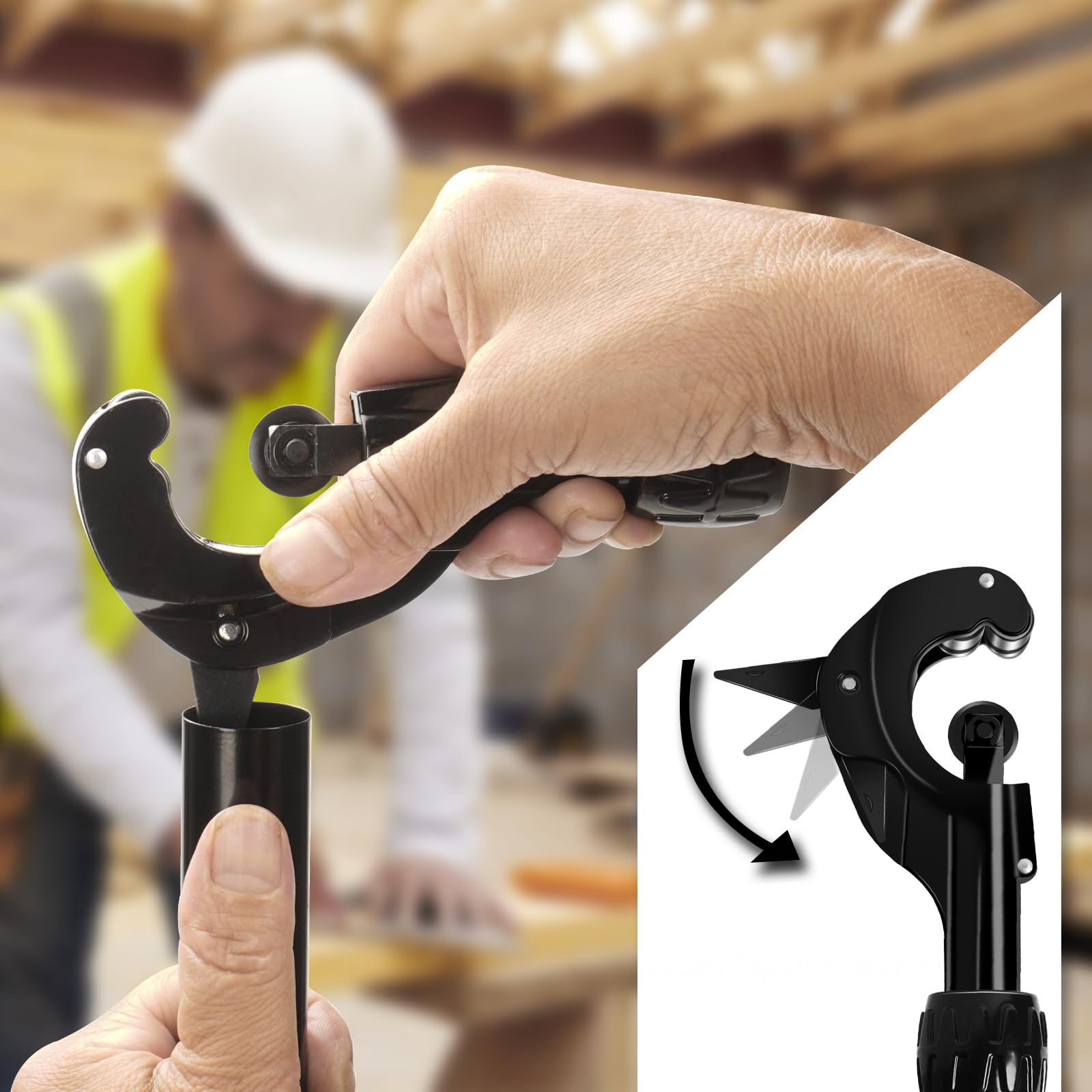 Tagliatubi 3-35mm con 3 Pezzi Lama di Ricambio, Ripiegabile, per Acciaio a Parete Sottile, Rame, Alluminio, PVC