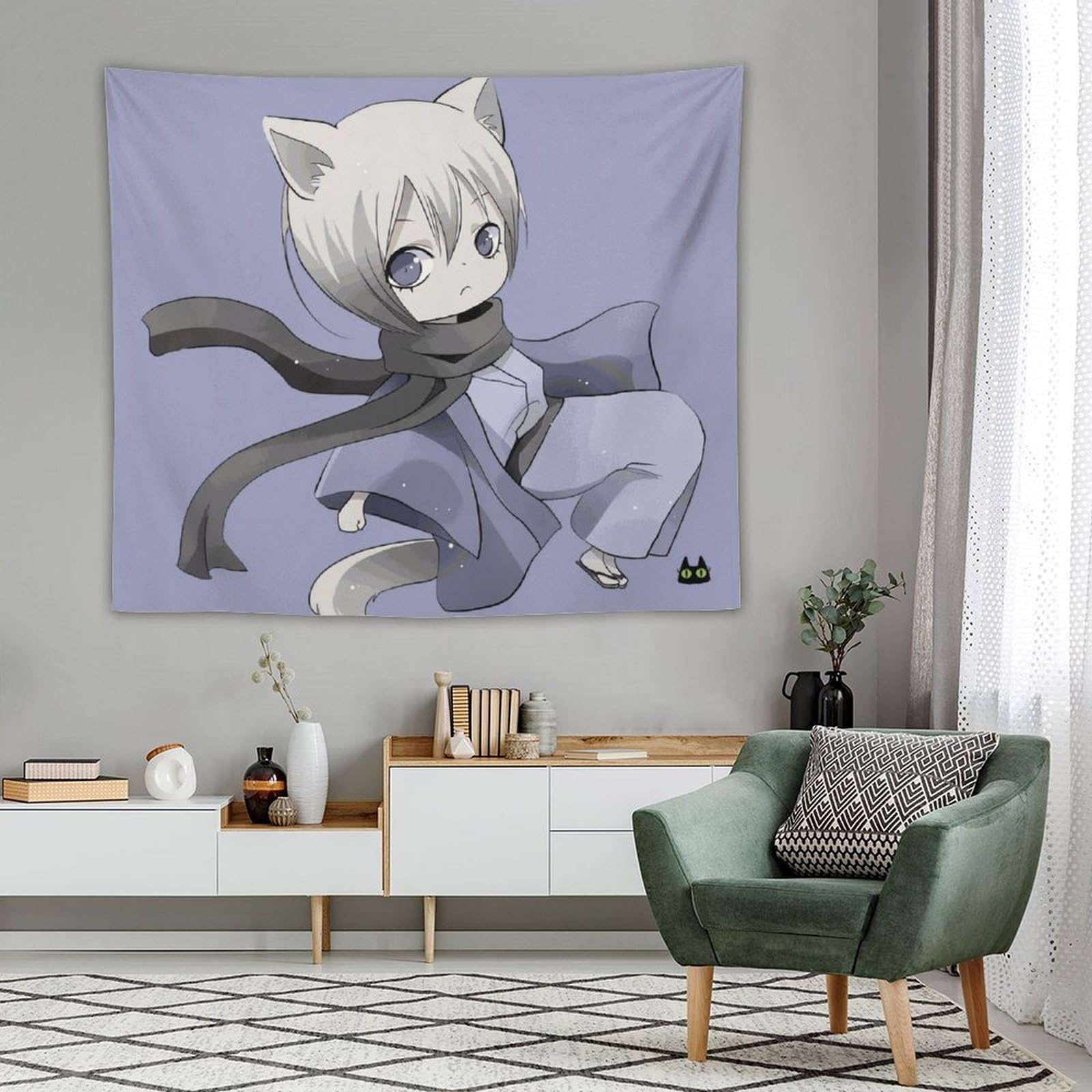 Amazon.co.jp: タペストリー おしゃれ 巴衛 神様はじめました