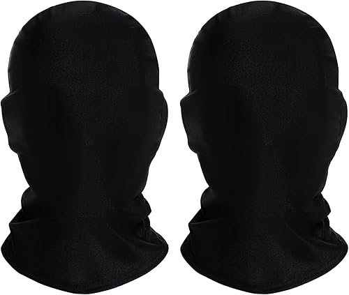 Miayon Zentai - 2 máscaras faciales completas de elastano con capucha para la piel, máscara elástica transpirable para Halloween, cosplay, disfraces
