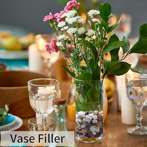 Miniatura 7 de FANTIAN 2 libras de guijarros de grava de guisante de color mixto natural, rocas decorativas de 38 pulgadas para suculentas, guijarros para plantas