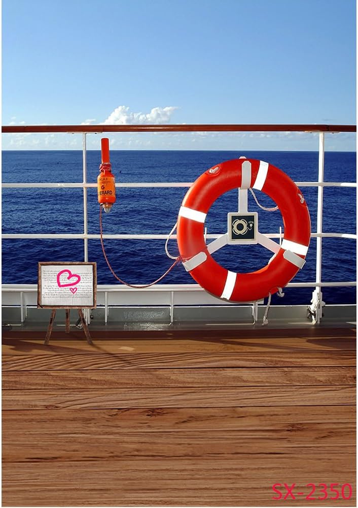 PHSFUBEL Wedding Photography Under Sea Backdrop 150x200cm Vinyl Beach Photos Summer Pictures Water Background Ship Deck