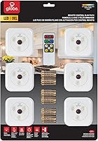 Vista 4 de Globe Electric Paquete de 6 luces LED delgadas para debajo del gabinete, control remoto universal incluido, regulable, interruptor