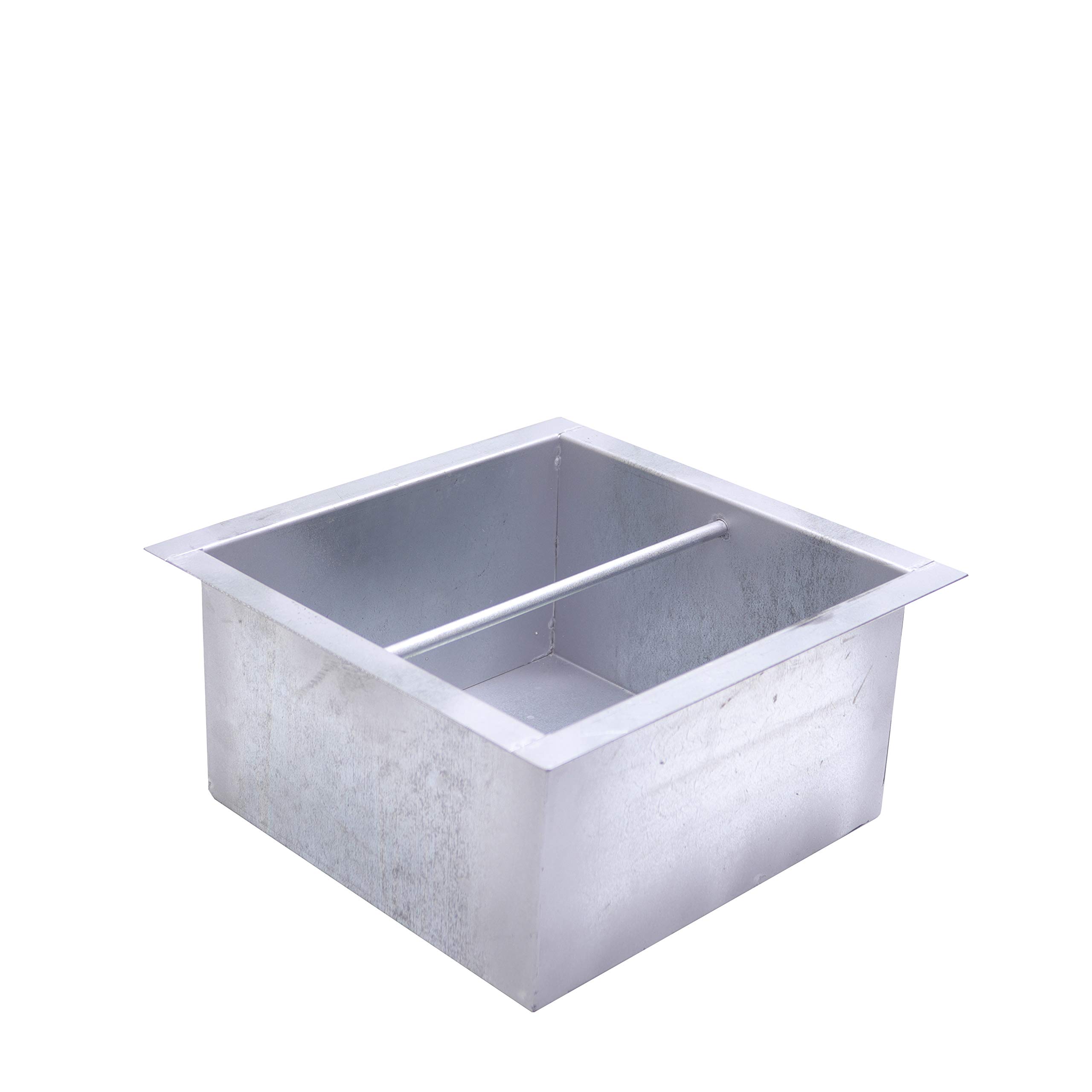 Cassetto raccogli cenere per camino in lamiera zincata cm 29x29x14h