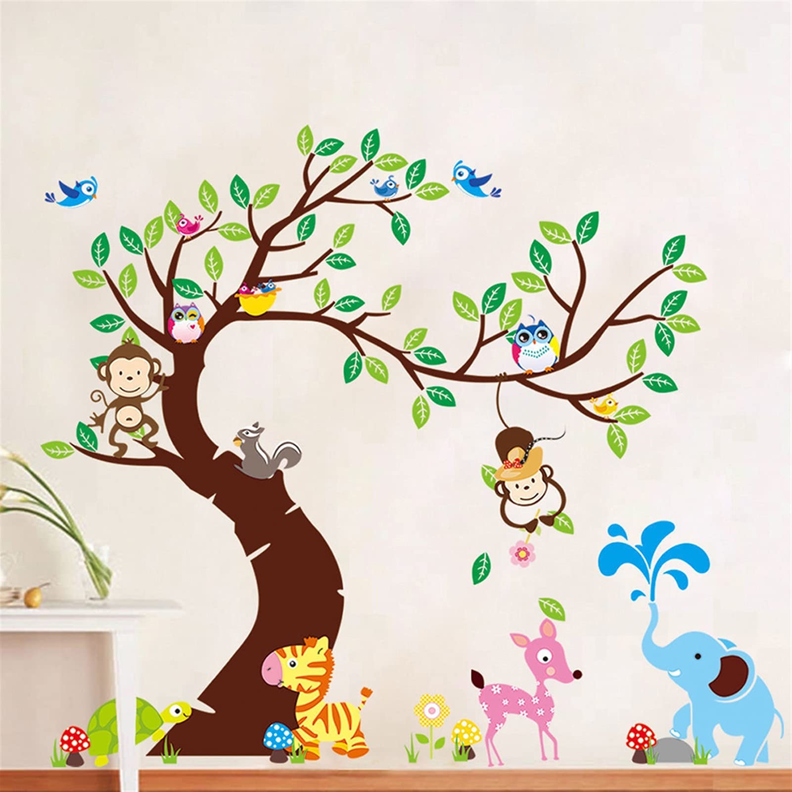 Pegatinas de Pared Pegatinas de pared de vinilo de árboles for niños Habitaciones for niños Decoración del hogar BRICOLAJE Niño papel tapiz arte calcomanías decoración de la casa Adhesivos Pared