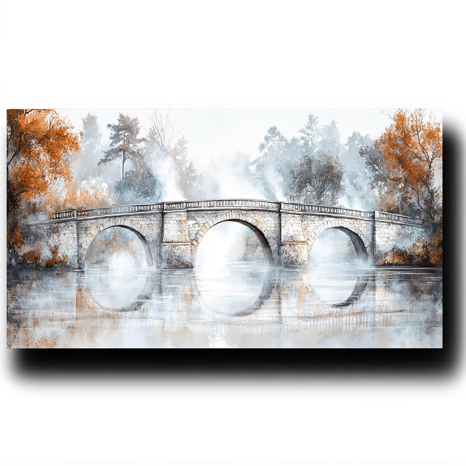 Pintar por Numeros Adultos Árbol, Pintar por Numeros Niños Kit Manualidades Adultos Puente Cuadros para Pintar por Numeros Pintura Acrílico, Cuadros Decorativos Regalos Para Mujer 80X160cm 7w-6-5